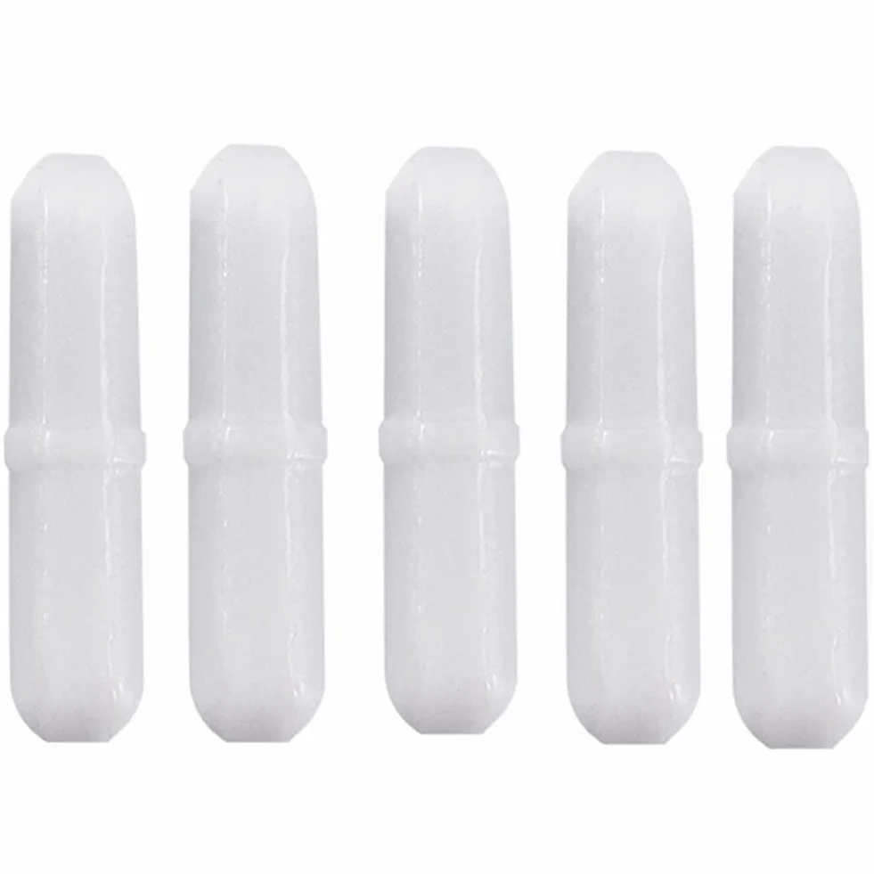 TsoLay 5 sztuk 30 mm / 1,2 cala PTFE Magnetic Stirrer Mixer Bar, biały, pręt magnetyczny, pręt do prasowania Lab Stir