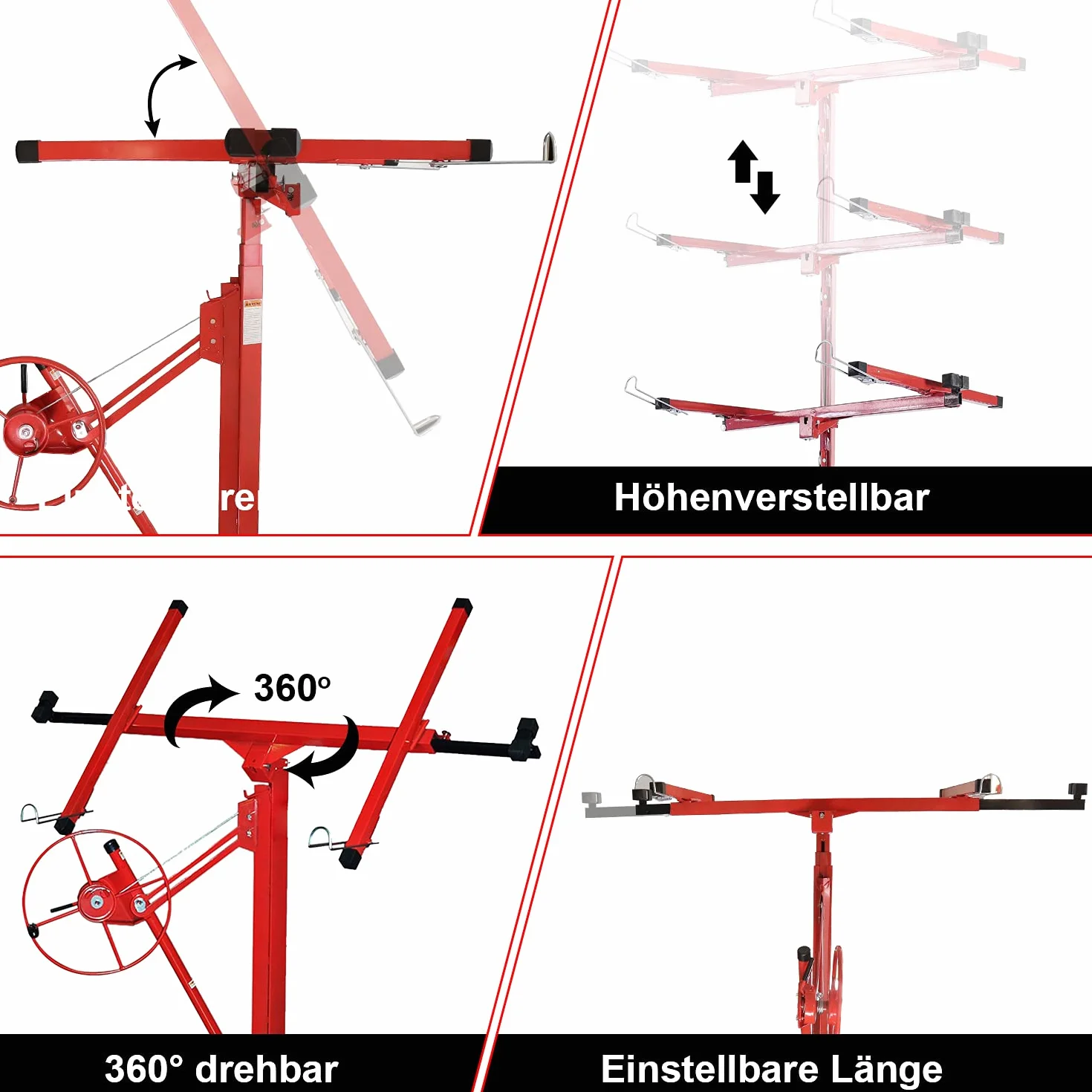 Podnośnik do płyt gipsowo-kartonowych XXL 290 cm 140-350 cm