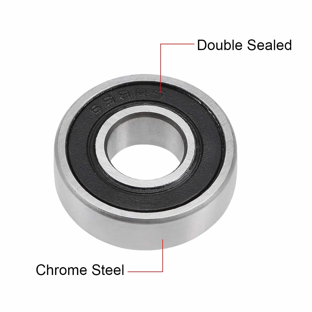łożysko kulkowe 698-2RS 8x19x6 mm podwójnie uszczelnione chromowane
