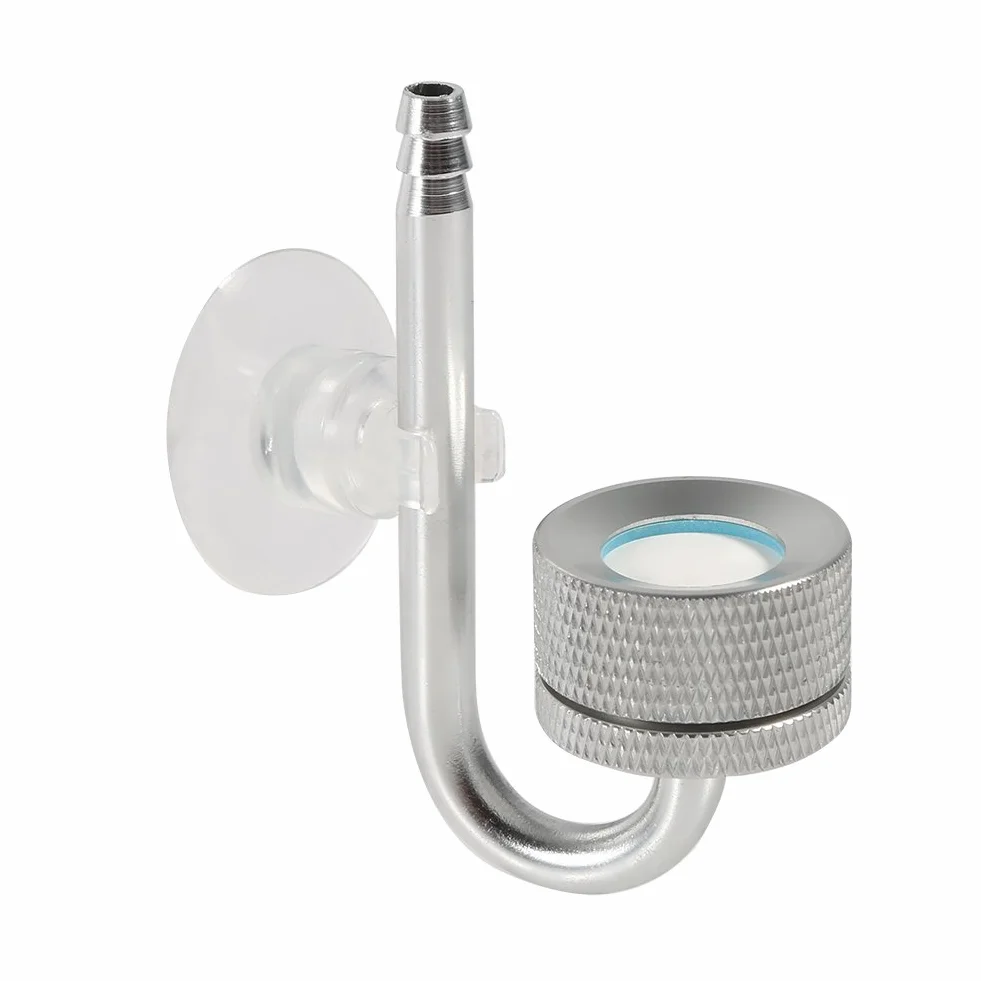 Akwarium Atomizer CO2, dyfuzor dwutlenku węgla ze stopu aluminium, srebrny