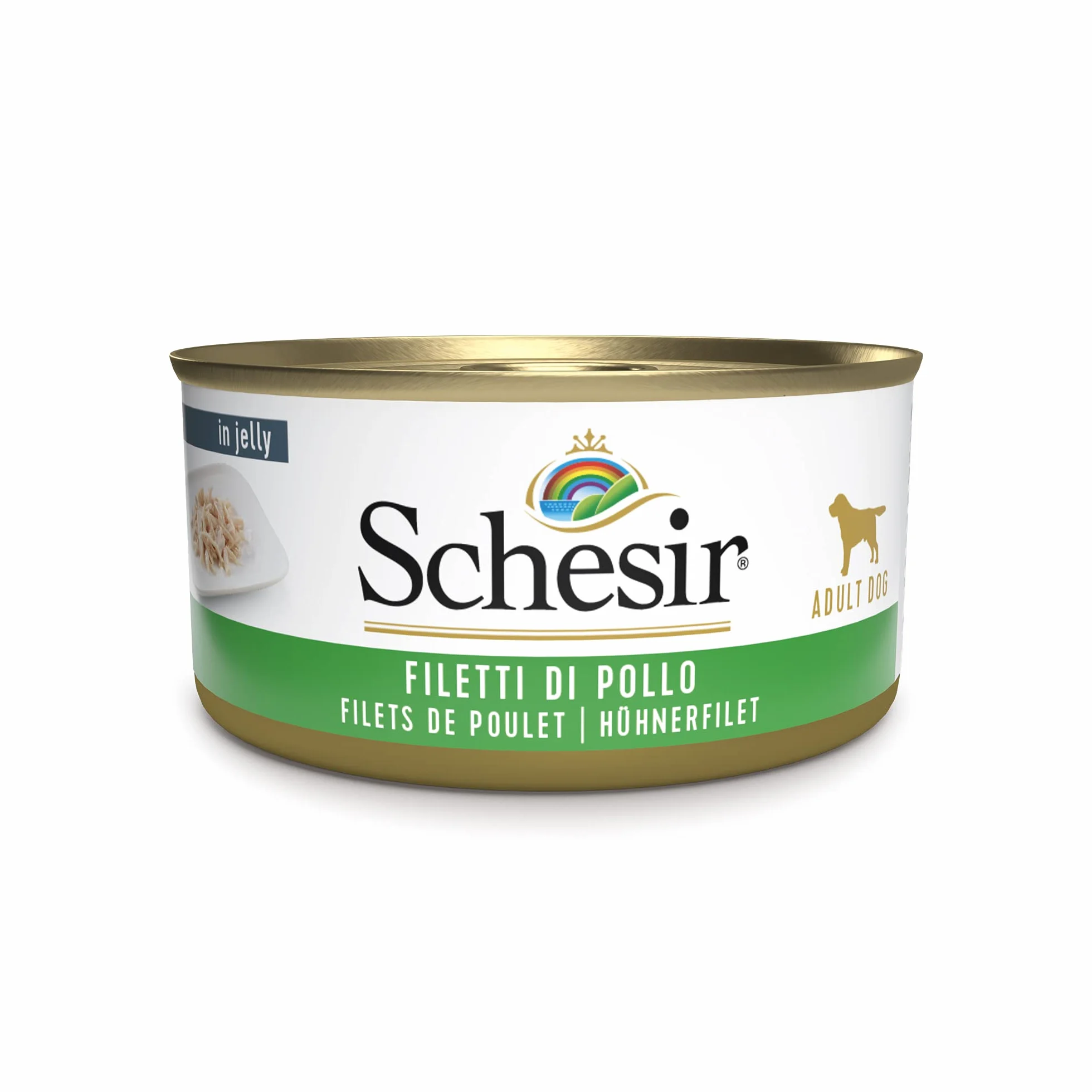 Schesir Pies filet z kurczaka, mokra karma dla psów, 18 puszek x 150 g