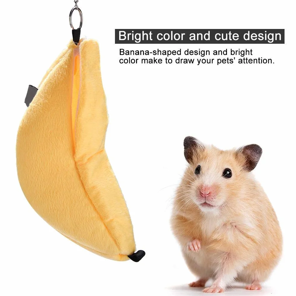 Bananowy Hamster Łóżko Hamak Wiszące Łóżko Piętrowe Dom Małe Zwierzę Domowe Zabawka Domowa Śpiące Gniazdo dla Małego Zwierzęcia Pet (Zielony)