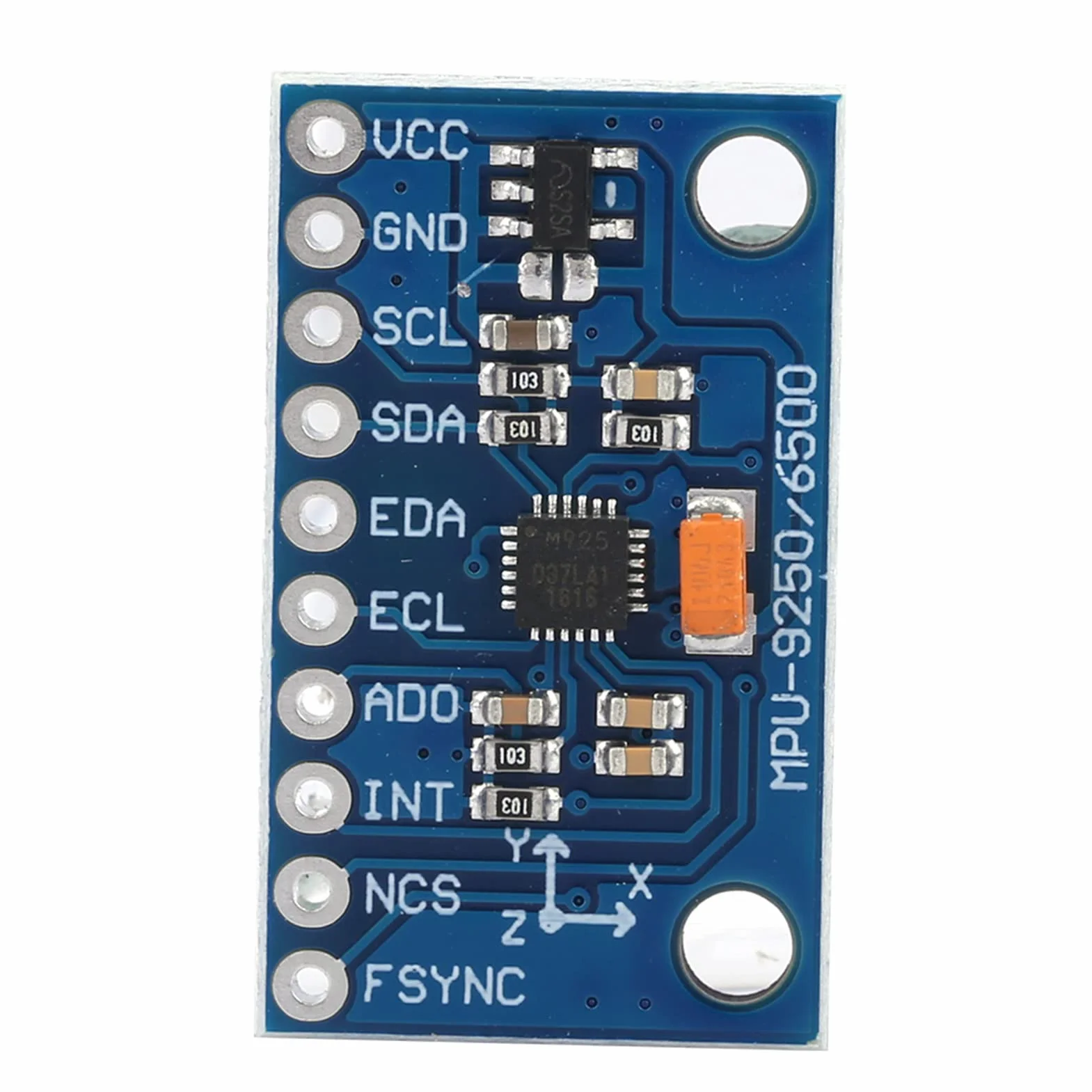 MPU-9250 GY-9250 9-osiowy 16-bitowy czujnik magnetyczny z przyspieszeniem żyroskopu, wbudowany 3-osiowy żyroskop, przyspieszenie i mag, ± 250 500 1000 2000°/s zakres, ± 2±4±8±16 g