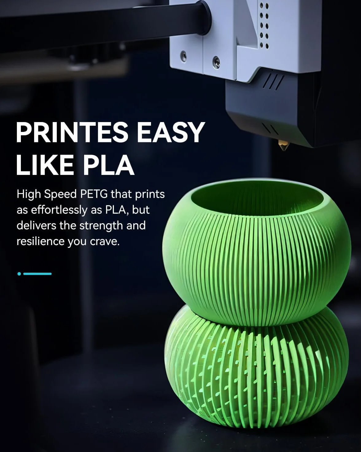SUNLU Rapid PETG Filament 1,75 mm, 1 kg, szybkie drukowanie do 600 mm/s, dokładność pomiaru ± 0,02 mm, 0,5 kg x 2 szpulki (pomarańczowy+żółty)