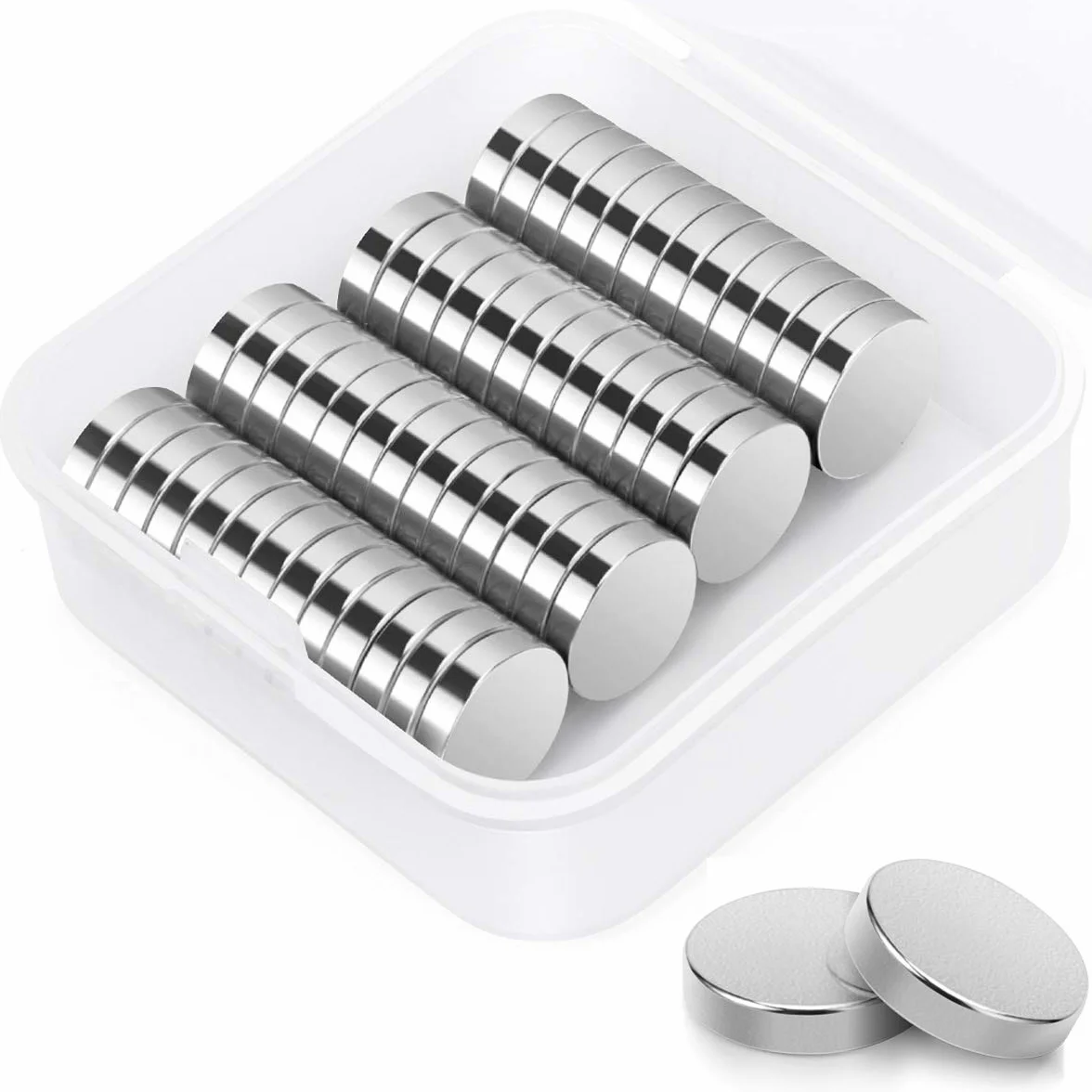 Magnesy neodymowe Wukong 50 sztuk 12x3 mm super mocne okrągłe