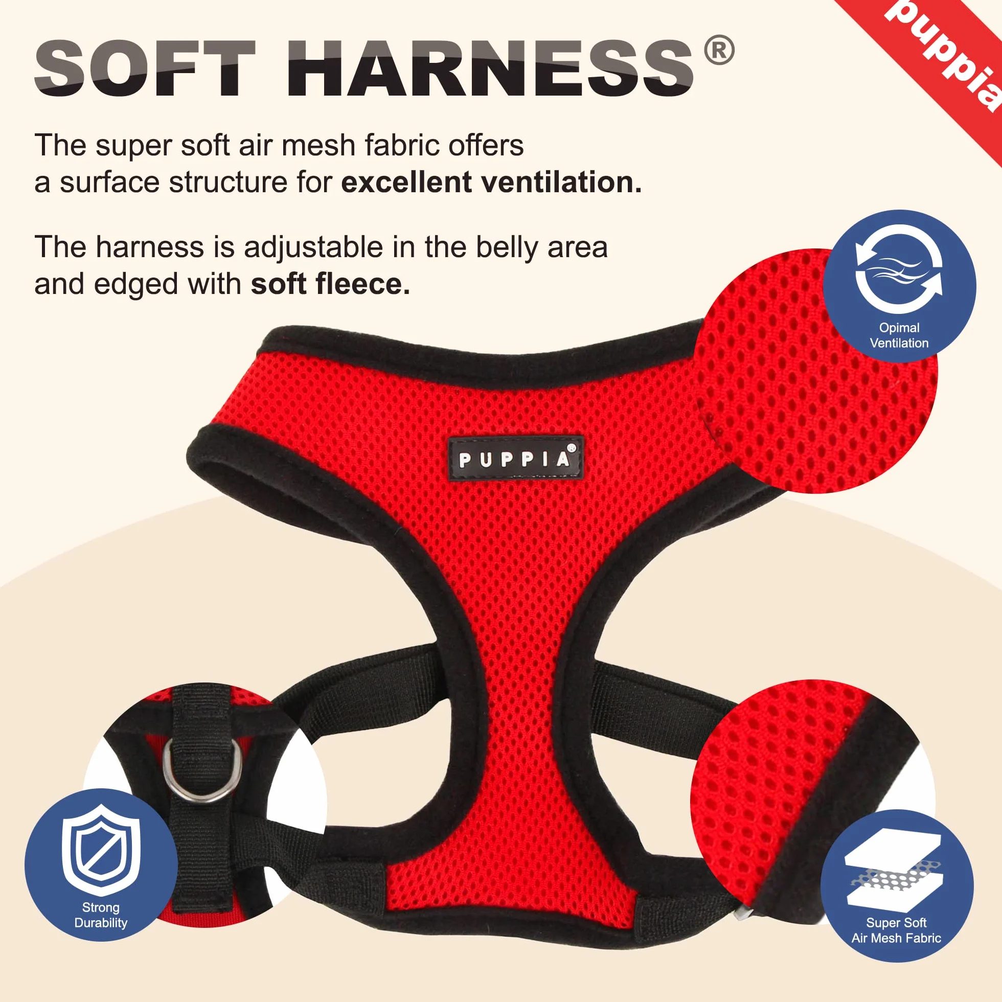 HARNESS SOFT A BLACK M