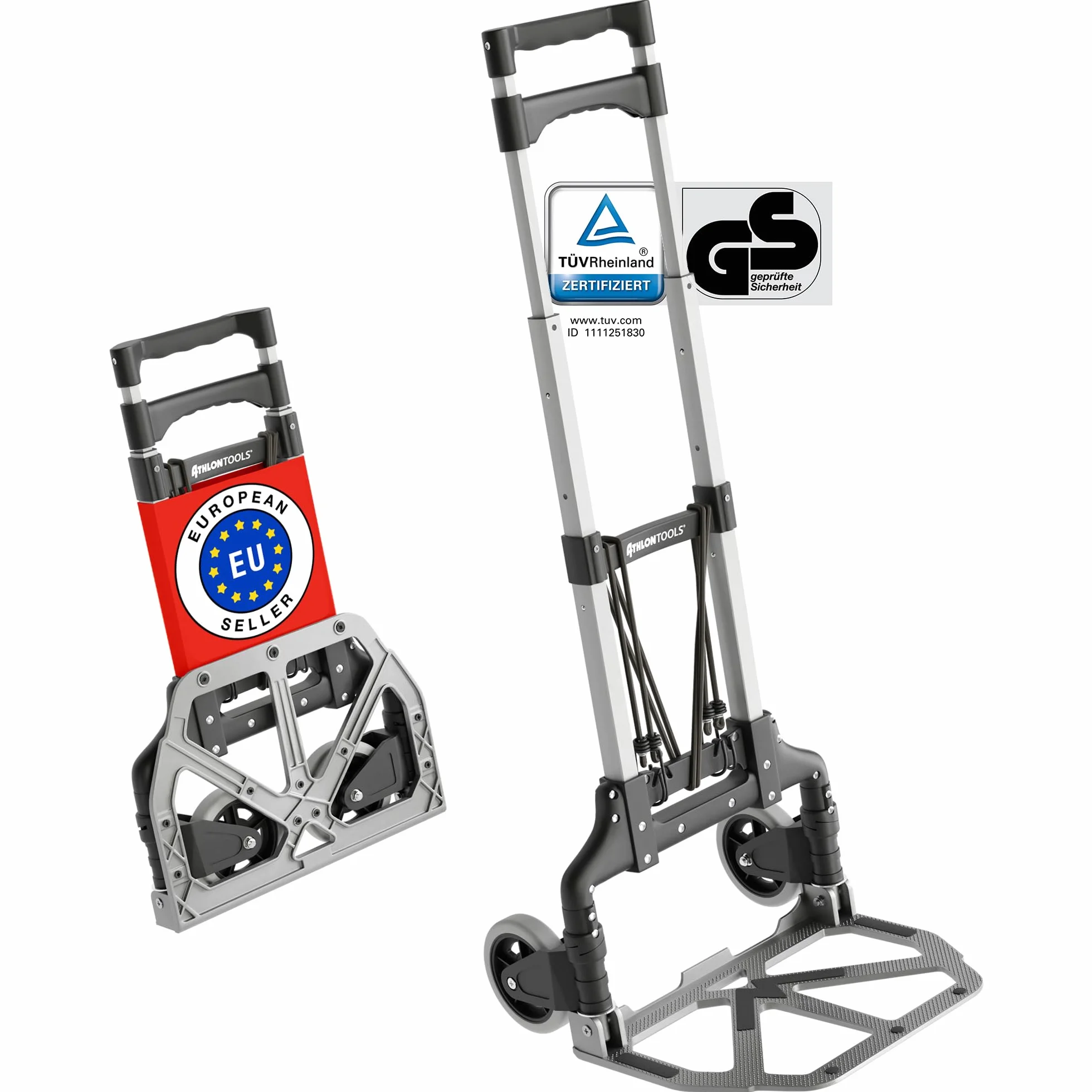 ATHLON TOOLS Aluminiowy wózek transportowy składany 110 cm