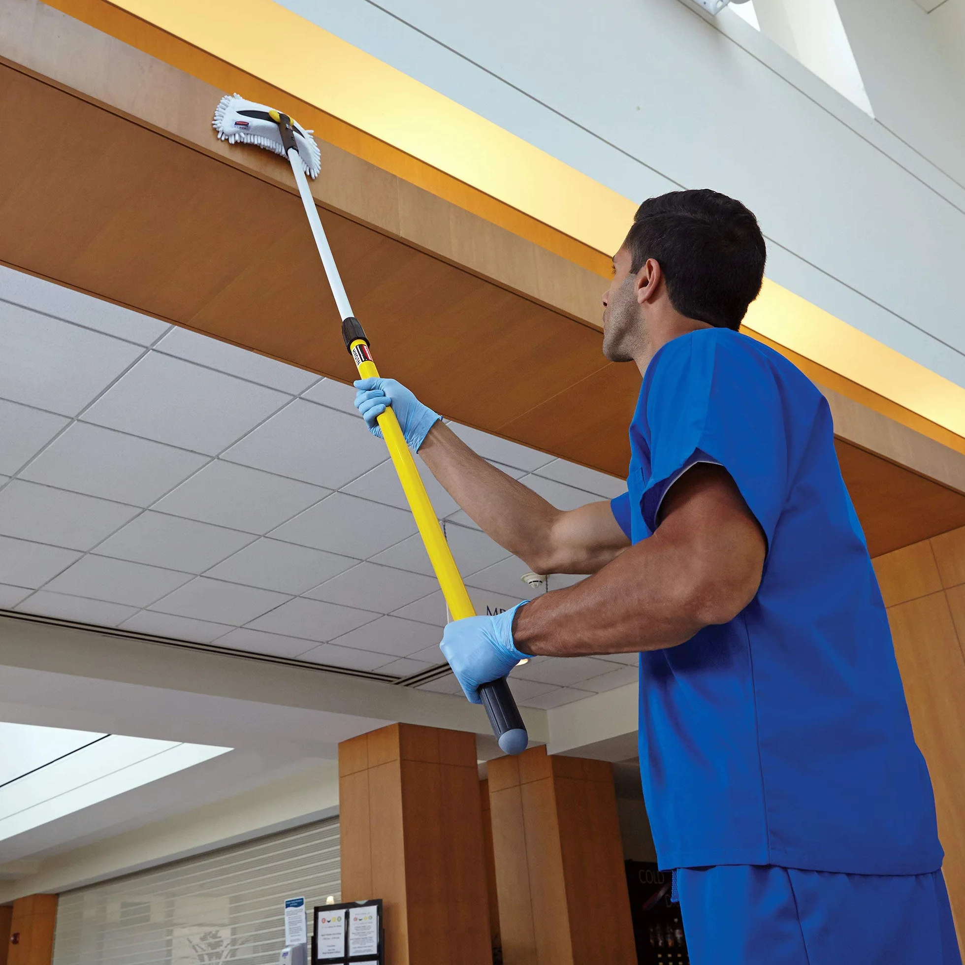 Rubbermaid Commercial Products HYGEN Quick Connect Straight Extension Uchwyt Do Mopa Żółty