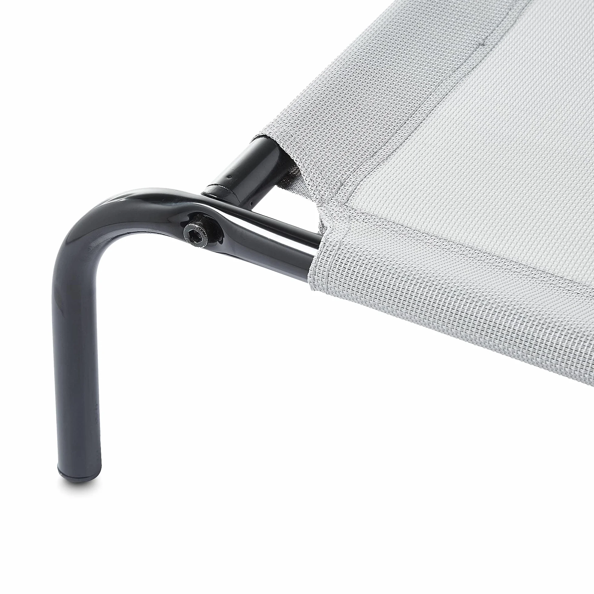 Amazon Basics Chłodzące podwyższone legowisko dla zwierząt domowych, szare, rozmiar L, dł. 130 x szer. 80 x wys. 19 cm