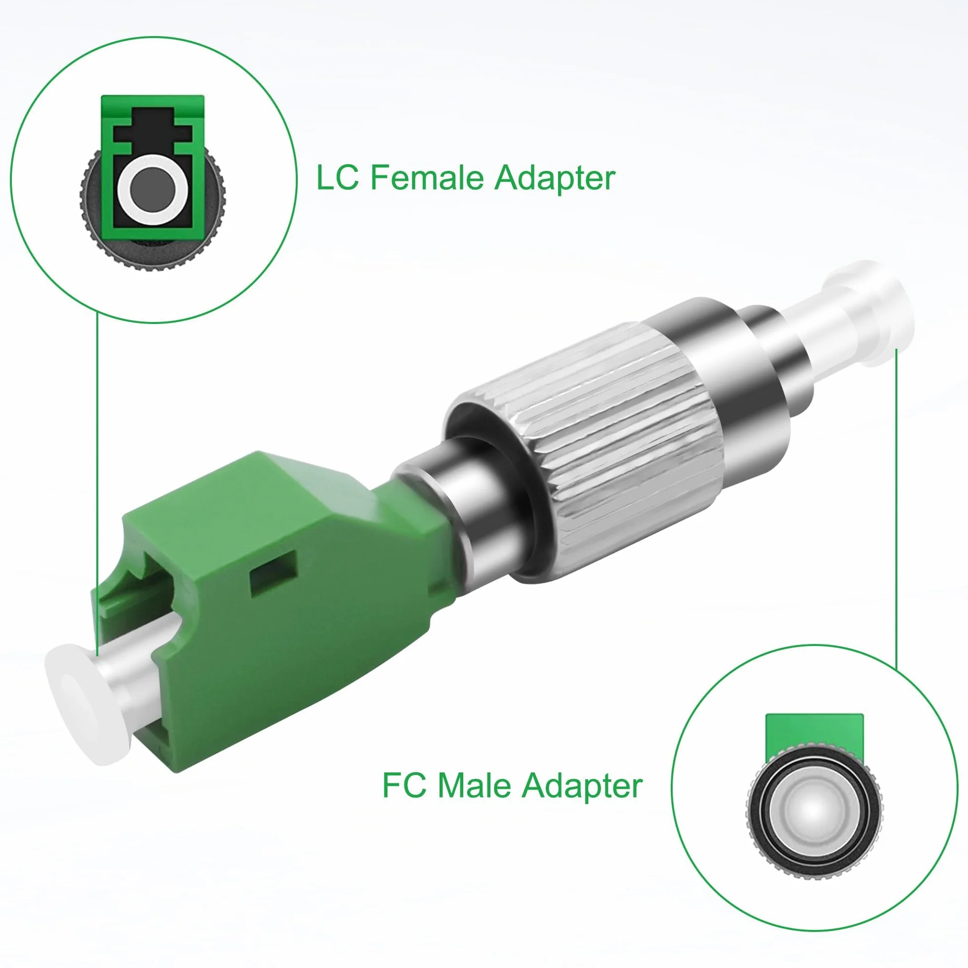 FC na FC światłowodowy adapter FC/UPC męski do LC/APC żeński Simplix Hybrid adapter optyczny 2 szt