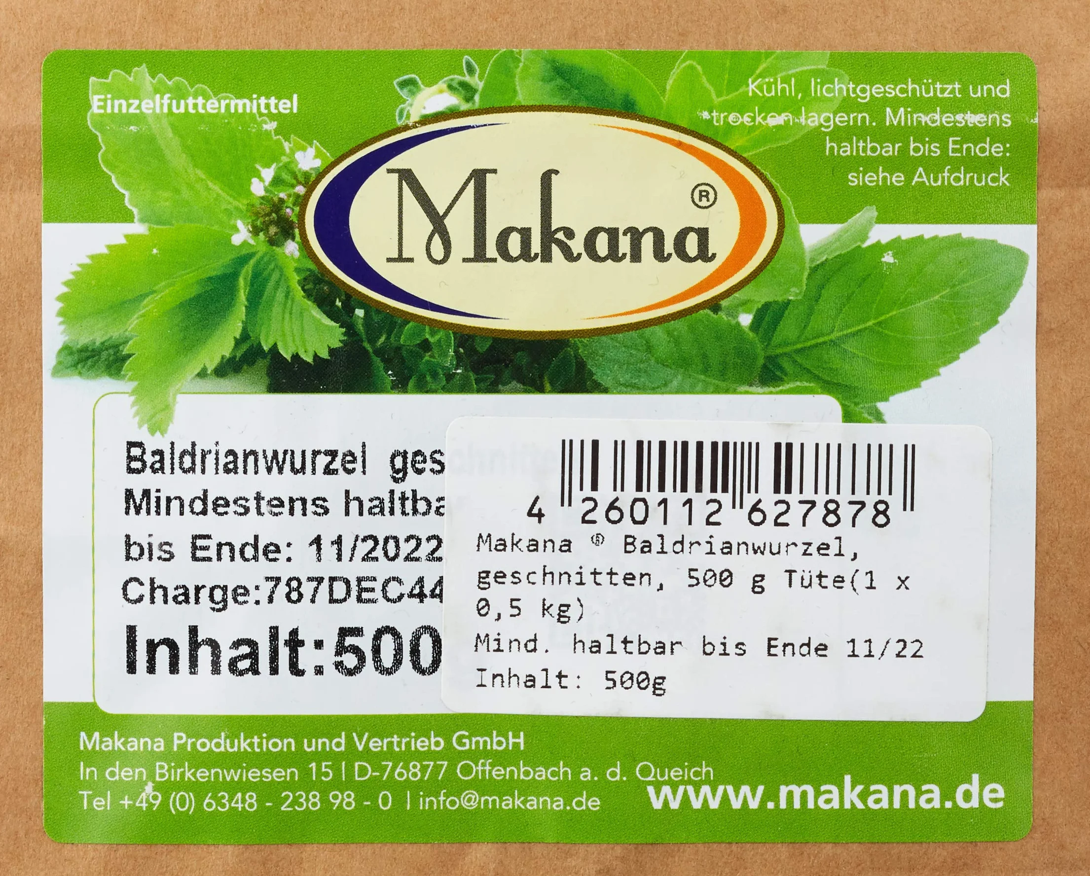 Makana Valerian Root Cut (500 g) torba (0,5 kg)