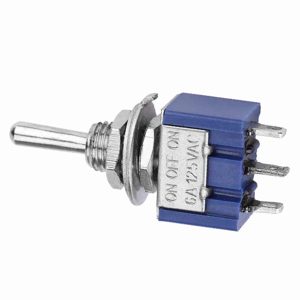 Mini Przełącznik Kołyskowy SPDT 3-Pozycyjny ON-OFF-ON 6A 125VAC 6mm