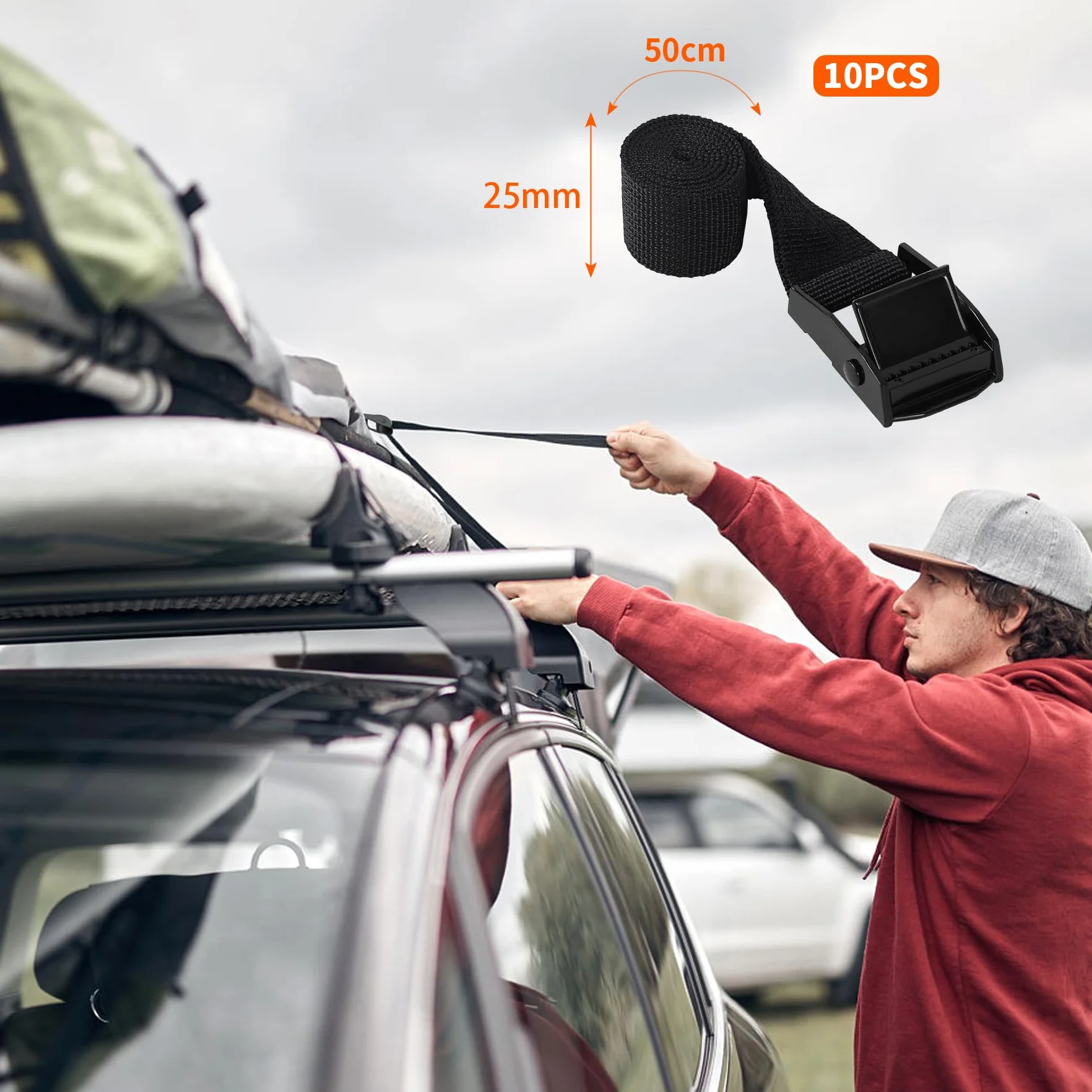 Pasy mocujące krótkie z grzechotką 50 cm