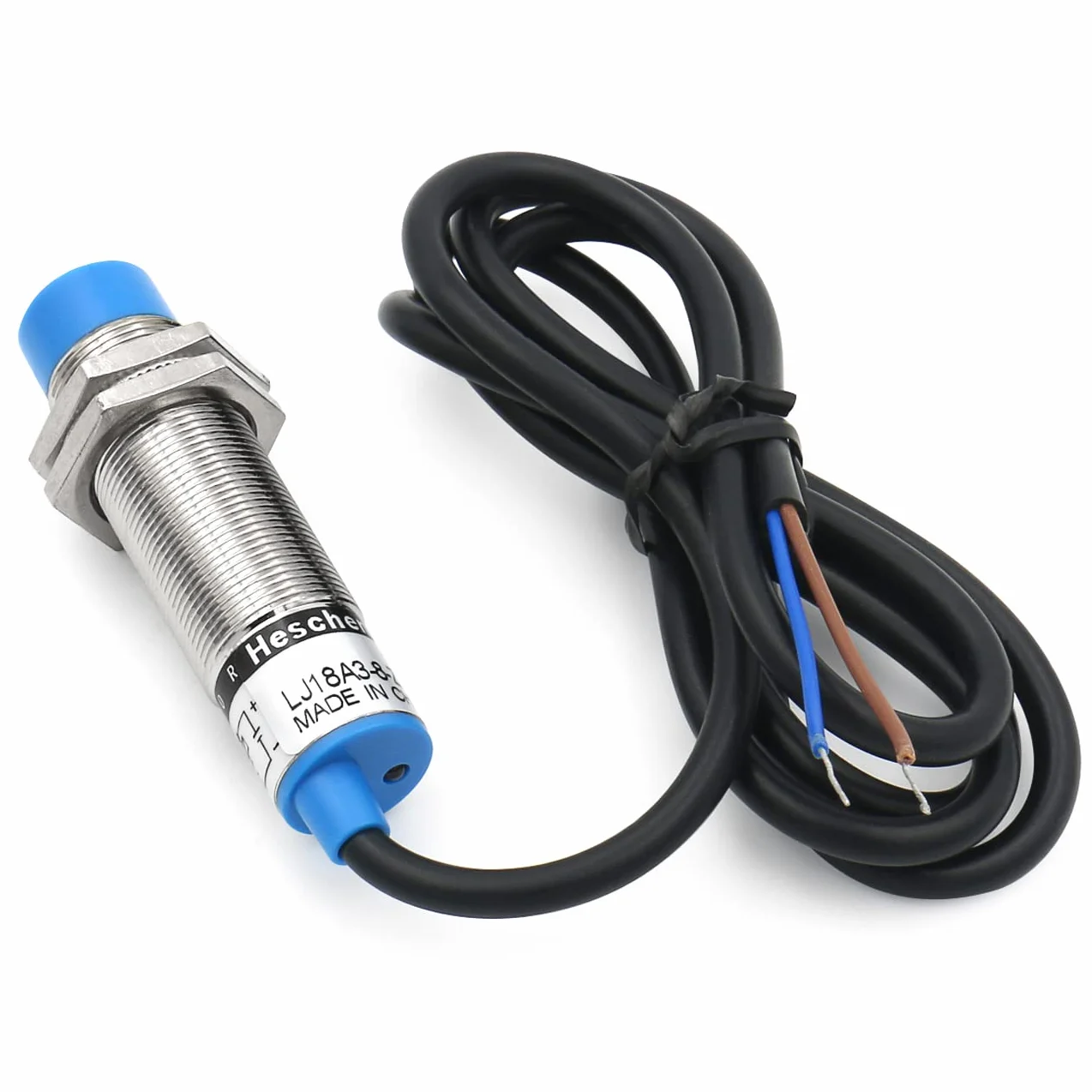 heschen Indukcyjny przełącznik zbliżeniowy czujnik Switch LJ18 A3–8-j/EZ Detektor 8 mm 90–250 VAC 400 mA zazwyczaj otwarty (No) 2 przewody