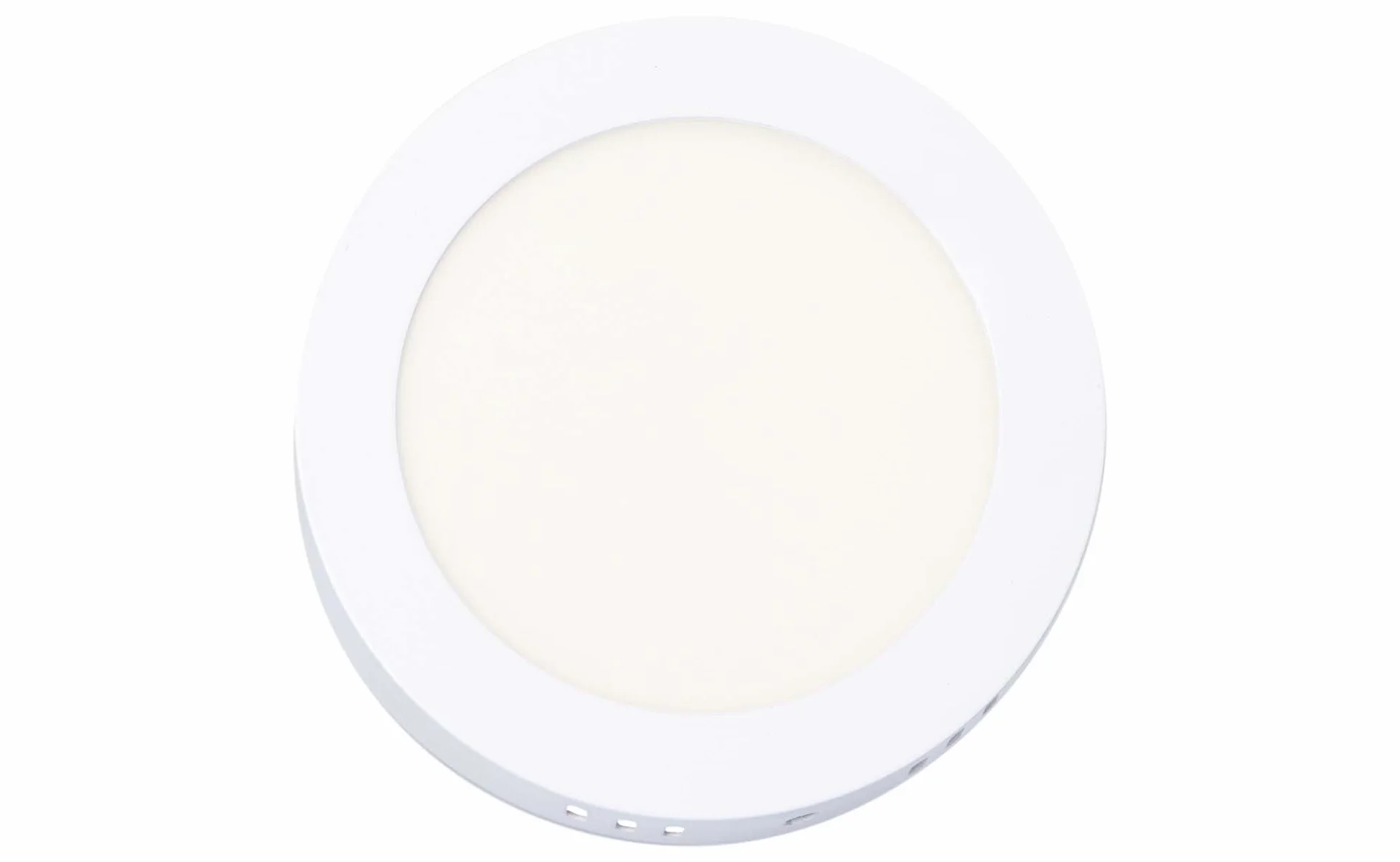 LumenTEC Panel LED do zabudowy, lampa sufitowa LED, 12 W, okrągła panel, LED, 960 lm + transformator, 3000 K, 230 V (12 W, ciepła biel)