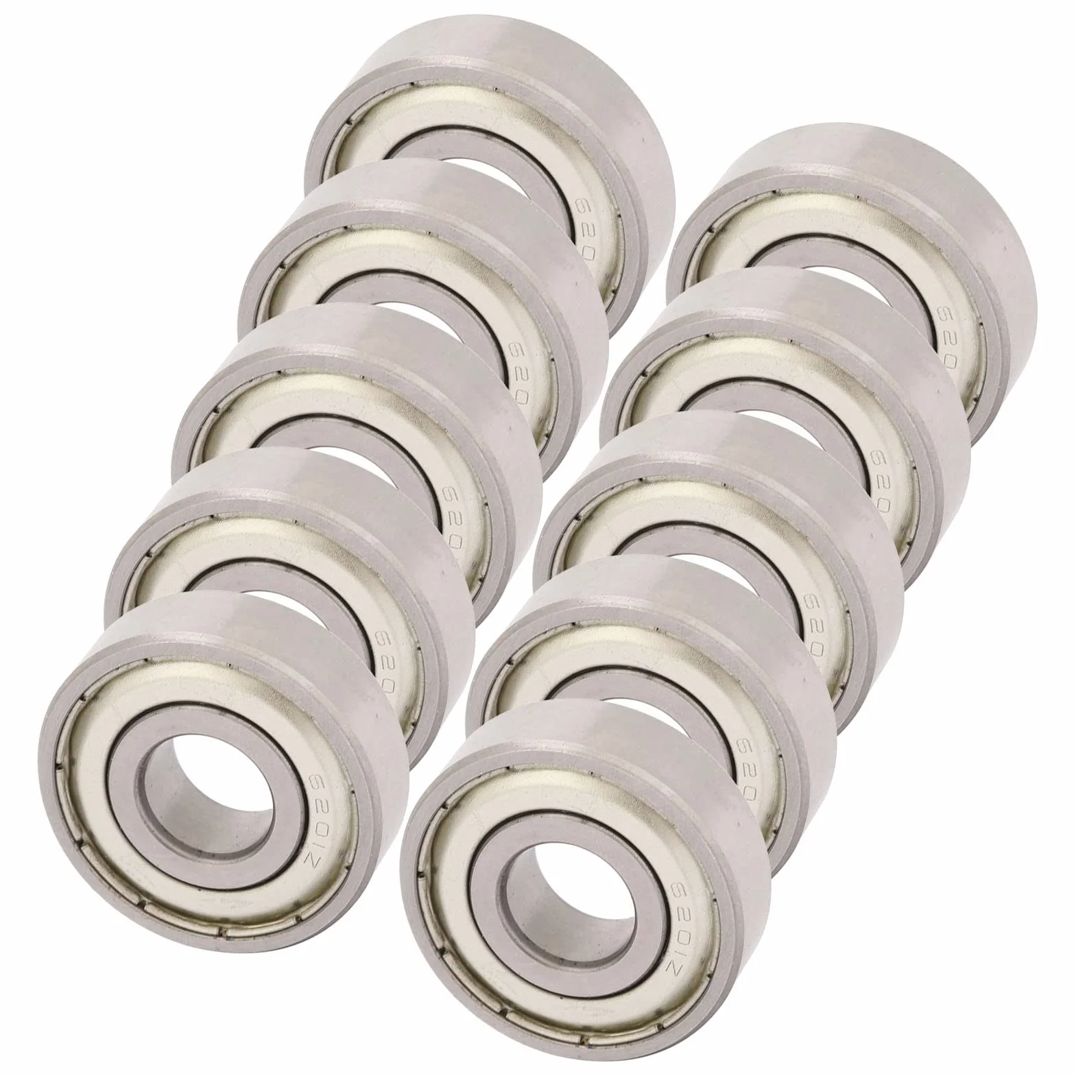 10 szt. Łożyska Kulkowe Zwykłe Łożysko ze Stali łożyskowej Łożyska do Rolek do Deskorolki 6201z Łożyska Kulkowe Zwykłe 12 Mm Miniaturowe łożysko Kulkowe