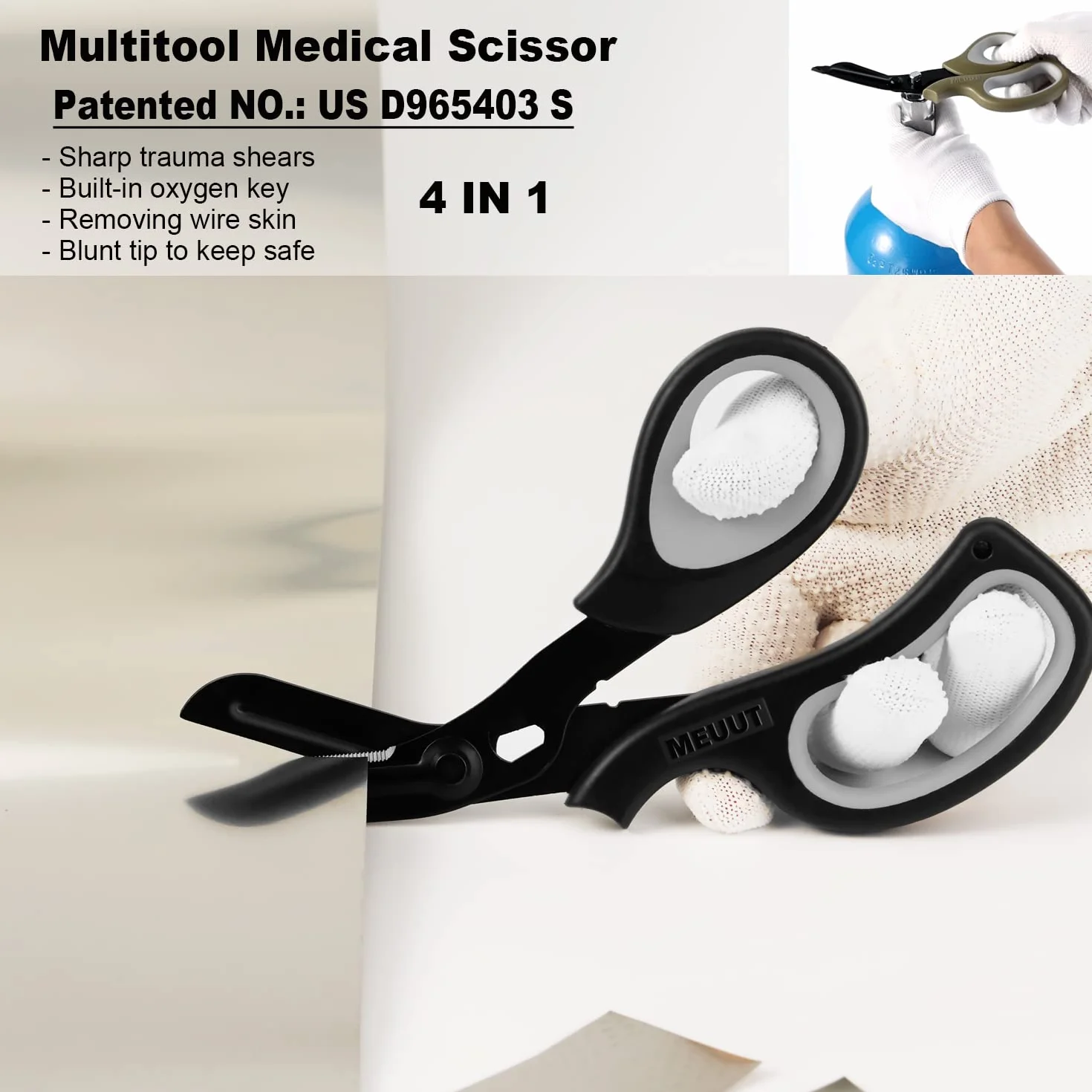 Medical Scissors Trauma Shears - 8 inch Surgical Grade EMT Scissors for Doctors Nurses
