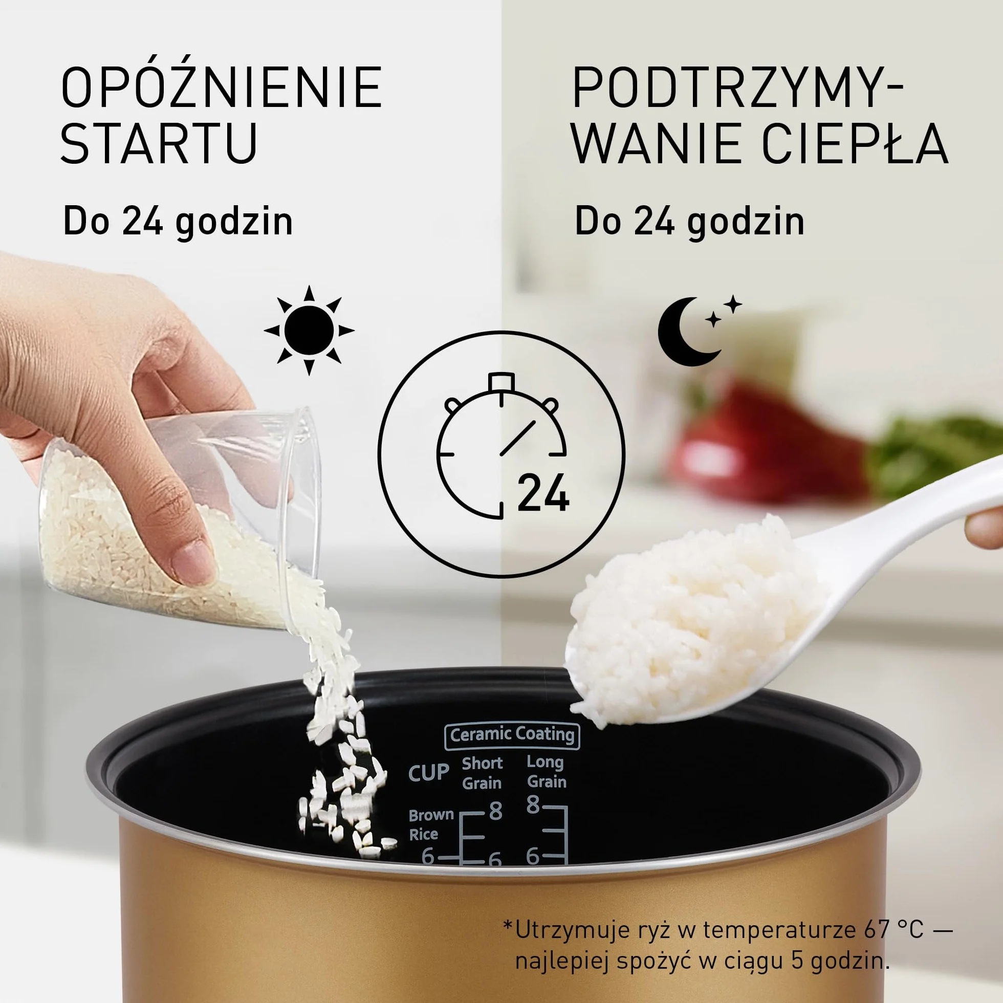 Panasonic SR-DA152KXE Automatic Rice Cooker with Steamer, Fuzzy Logic, Water Ratio Indicator, Dishwasher Safe, BPA Free, Keep Warm Function, Start Delay, Black