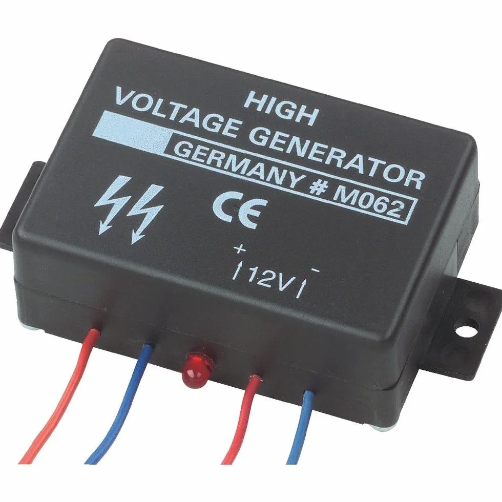 Kemo M062 mini ogrodzenie pastwiskowe, generator wysokiego napięcia 9-12 V/DC. Pulsujące, słabe wysokie napięcie 1000 V. Ogrodzenie elektryczne dla małych zwierząt, ochrona przed włamywaniem (dł. x