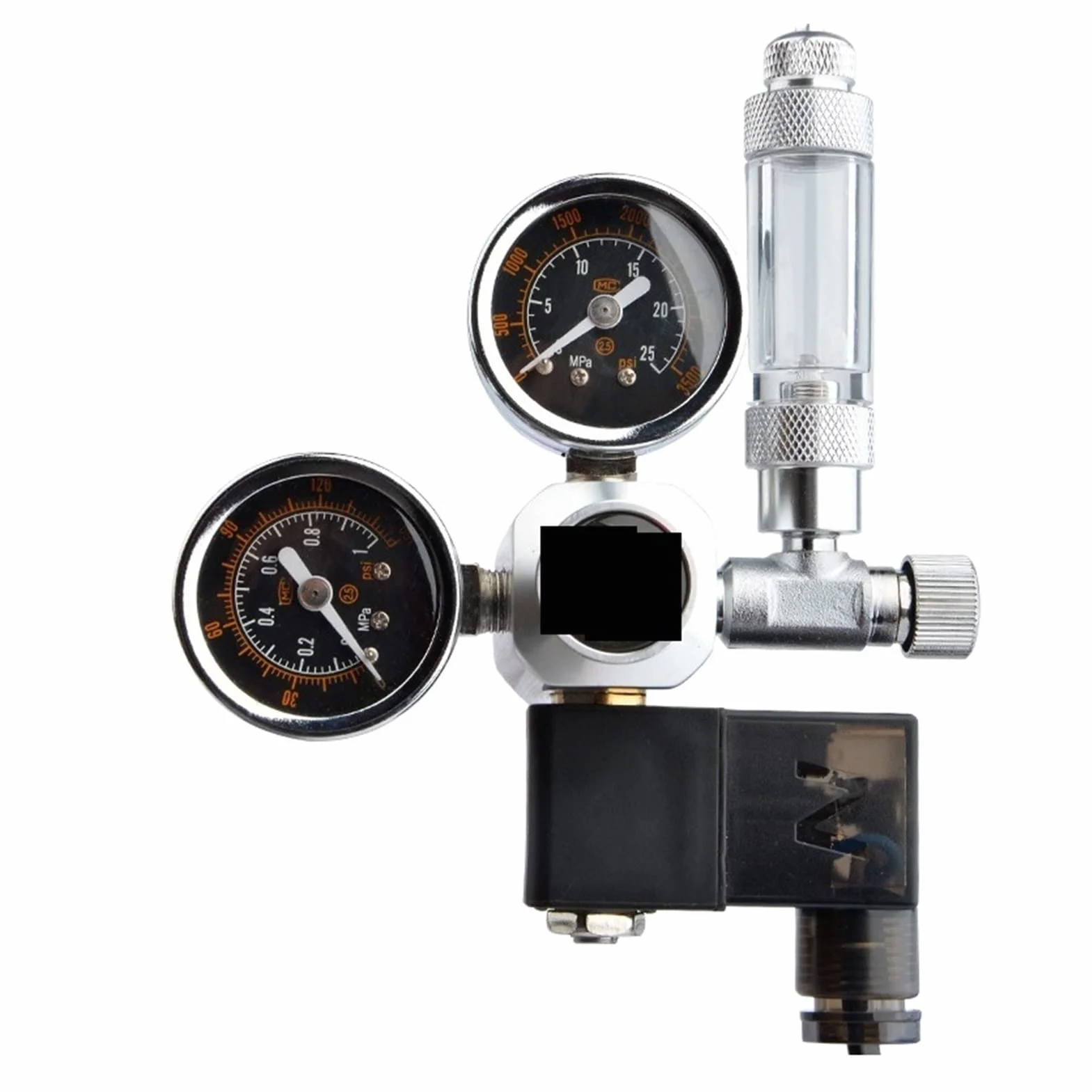 Sprzęt do spawania gazowego majsterkowanie Akwarium CO2 Regulator Zestaw elektromagnetyczny CO2 Zestaw generatorów reaktora systemu sterowania Akcesoria do pomp powietrza (Color : Solenoid big 2 mete