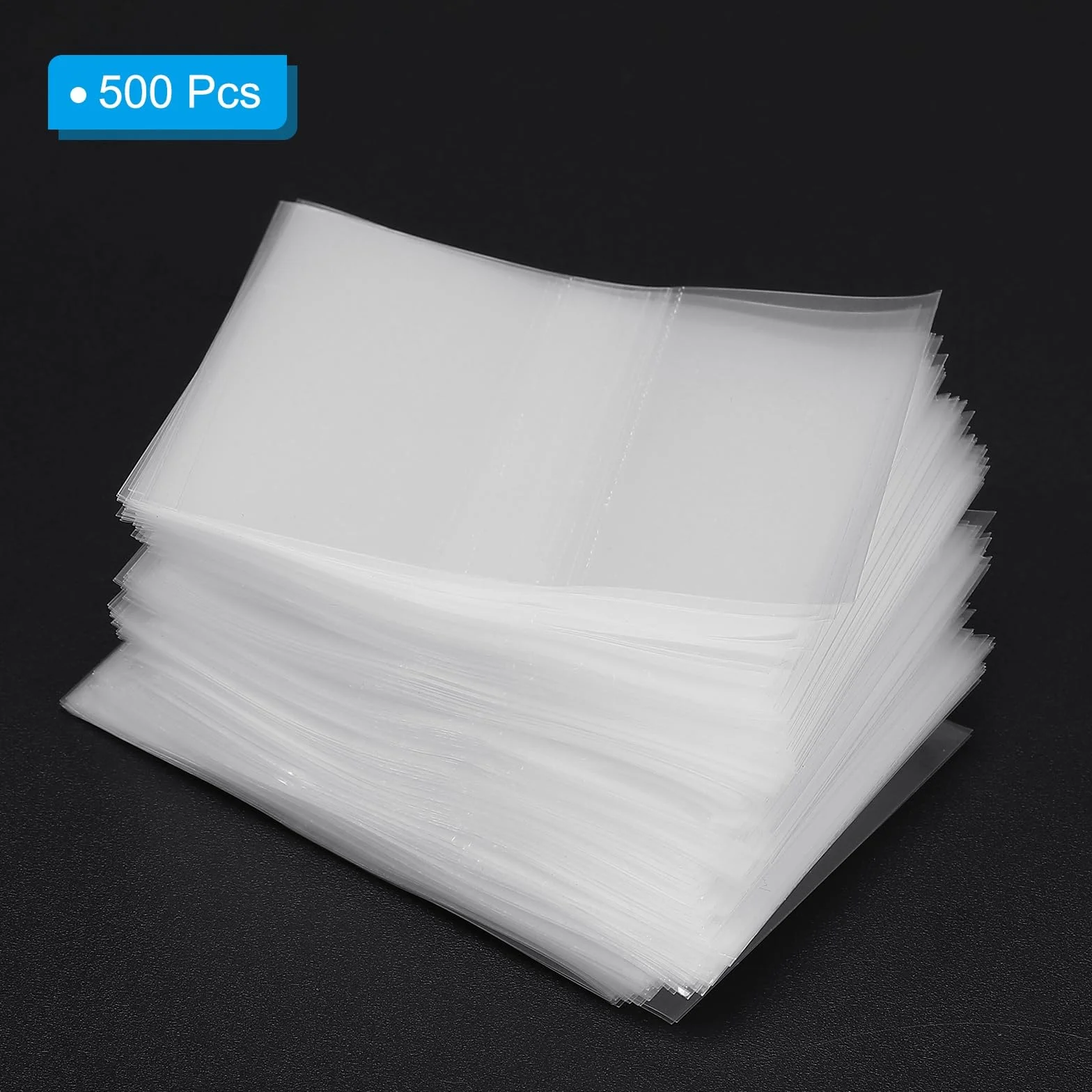 PATIKIL 65x60mm PVC perforowane opaski termokurczliwe, 500 sztuk, przezroczyste, do butelek słoiki puszki