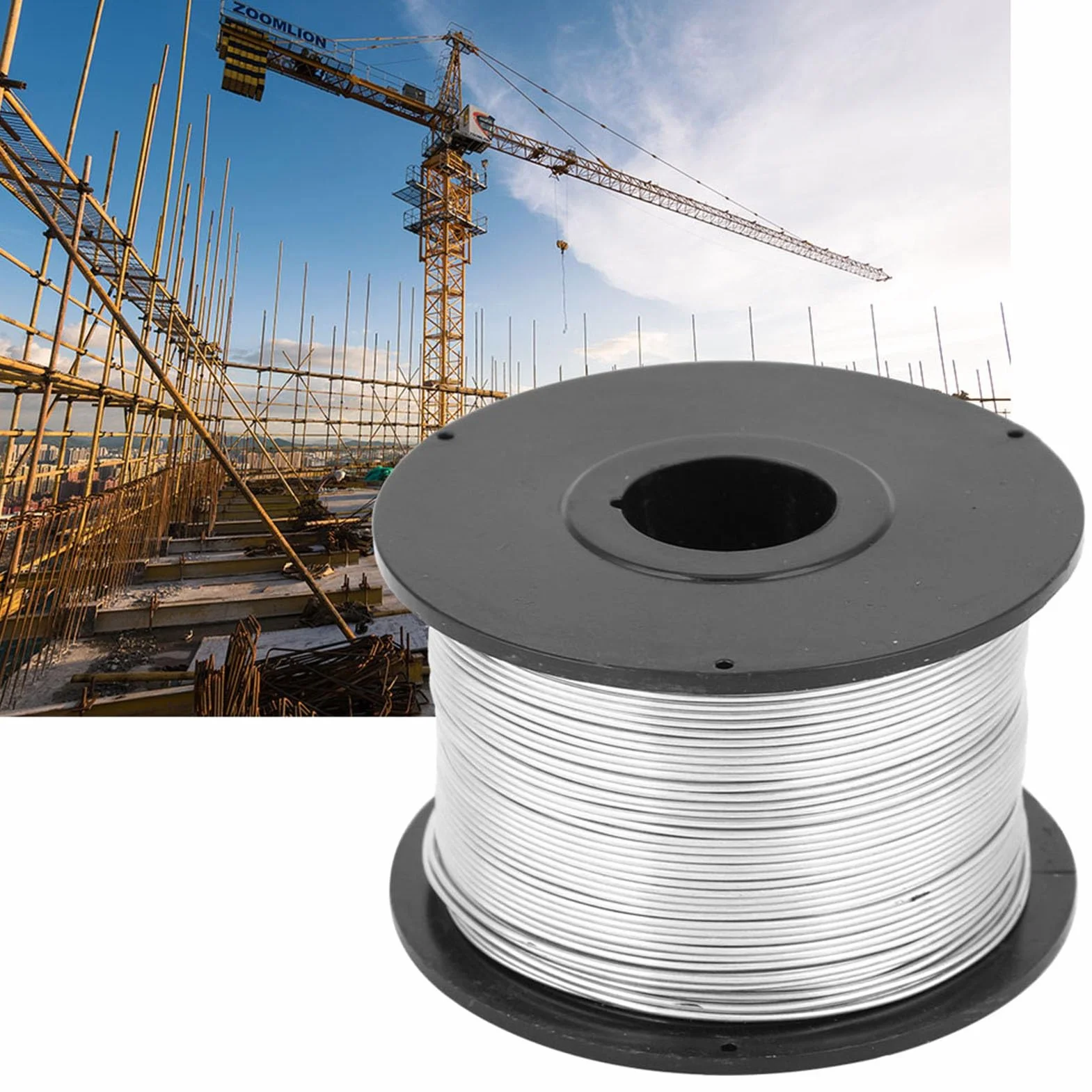 Drut do zbrojenia betonu 0,8 mm 110 m stalowy automatyczny 4 rolki