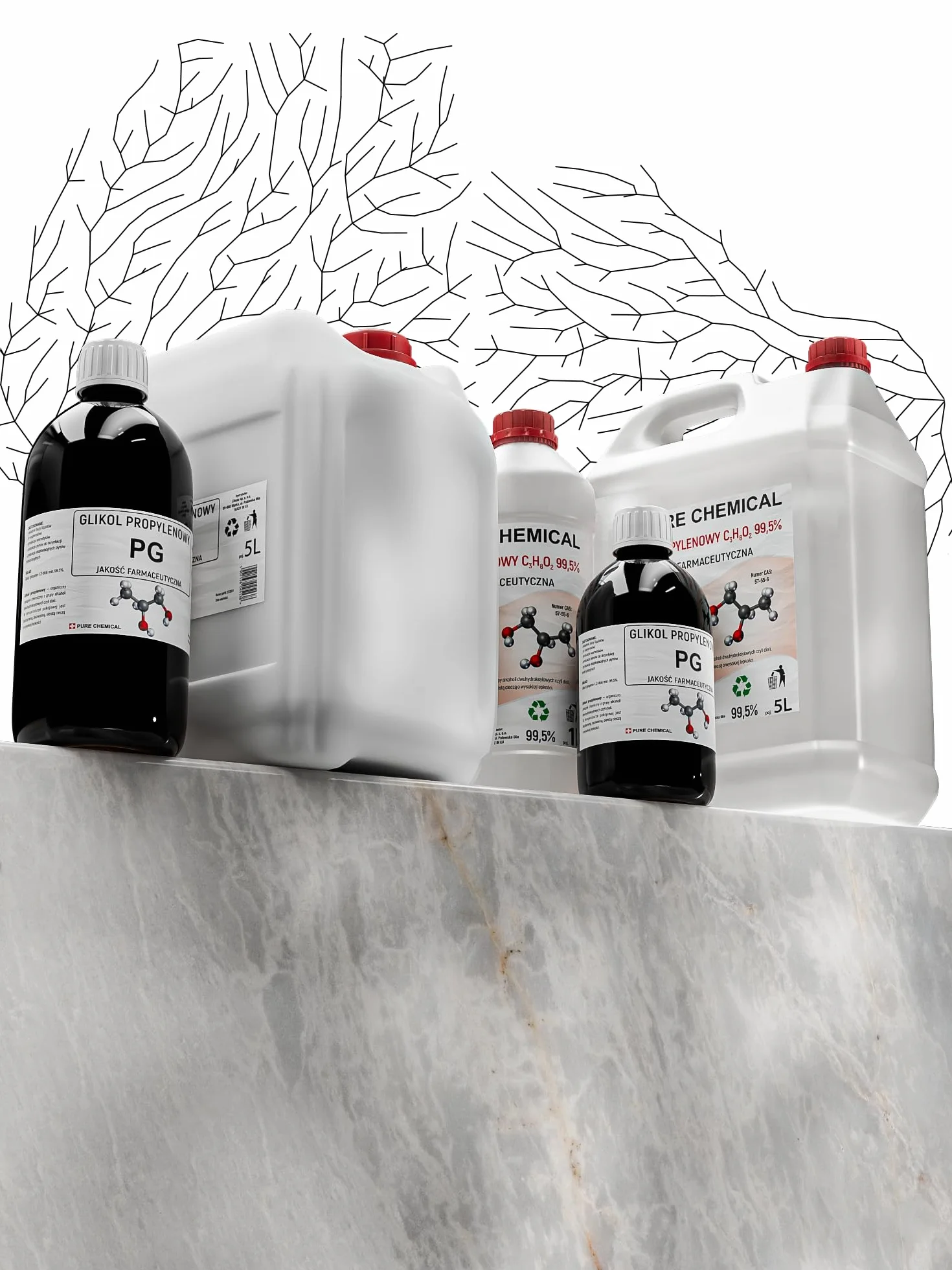 PURE CHEMICAL Gliceryna Roślinna VG Farmeceutyczna 1L