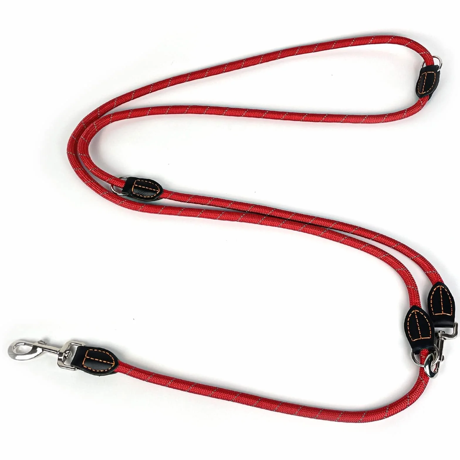 smycz dla psa 5 m x 14 mm, regulowana smycz dla dużego i średniego psa, wielofunkcyjna smycz podwójna na ramię, trwała, różowa