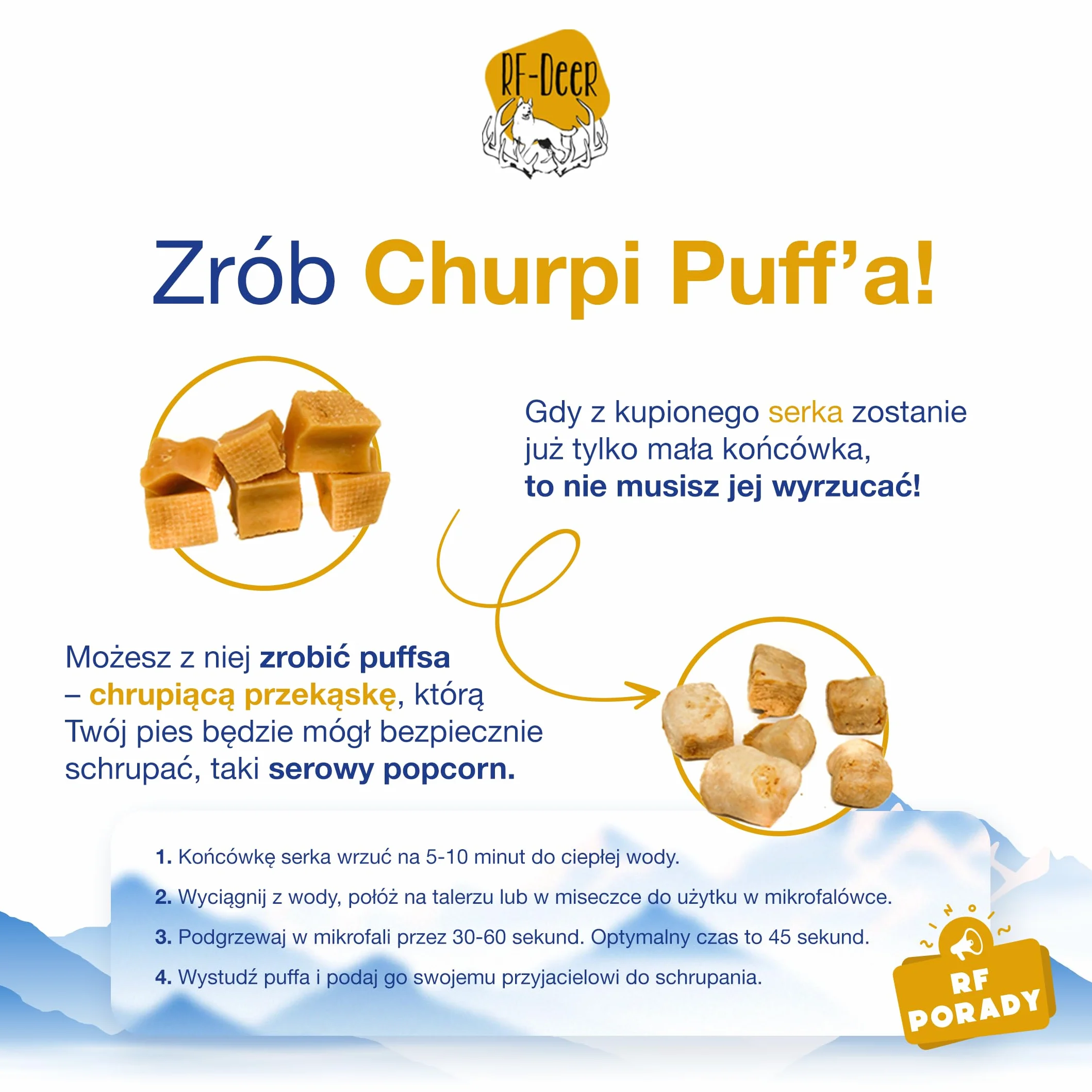 RF-Deer | Gryzak dla psa | Ser himalajski | Z mleka krów himalajskich | 100% naturalny skład | Bez GMO | Bez laktozy | Bez glutenu | Bez dodatku cukru | Wysoka zawartość białka | Rozmiar L | 1 szt