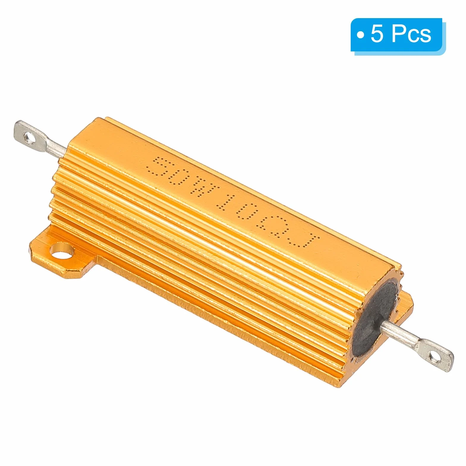 PATIKIL 50W 10 om Opornik aluminiowy, opakowanie 5 sztuk, 5% tolerancja