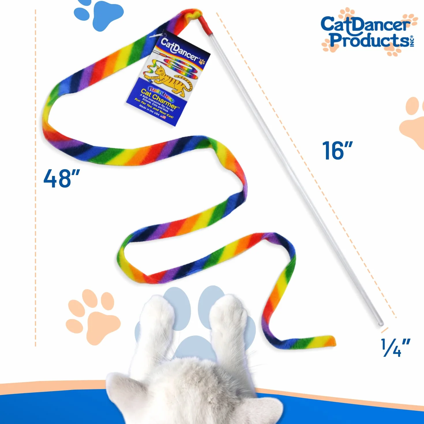 Cat Dancer Products Tęczowy wisiorek dla kotów, 1 sztuka (1 opakowanie)