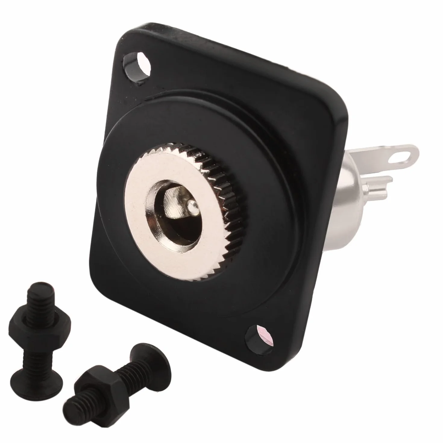 RUNCCI-YUN 5,5 x 2,1 mm wtyk drążony DC 2Pin DC panel Mount wtyczka DC Power Jack gniazdo DC5521 lutowanie żeńskie panel Mount wtyczka 5,5 x 2,1 mm DC złącze wtykowe niskonapięciowe złącze wtykowe
