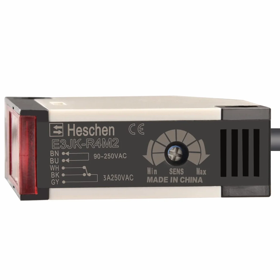 Heschen przełącznik fotoelektryczny E3JK-R4M2 AC 90-250 V odbicie typ odległość wykrywania 4 m z panelem odblaskowym