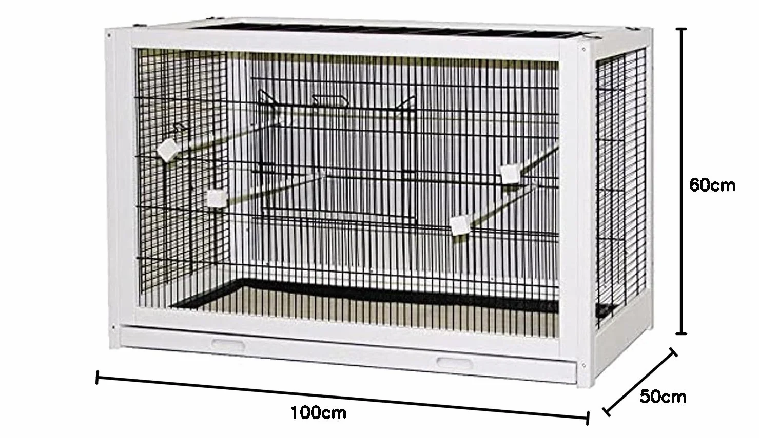 KERBL PET Klatka dla ptaków Kerbl Fips z drewna, 100 x 50 x 60 cm