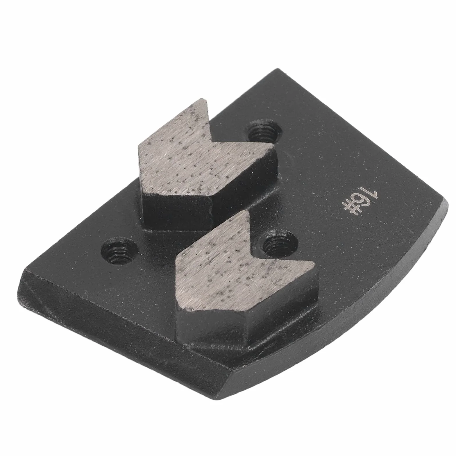 Diamentowe buty szlifierskie, 3 sztuki, trapezowe podkładki szlifierskie ze stali stopowej o ziarnistości 16, penetrujące, wysoka twardość, długa żywotność, odporne na zużycie, do usuwania