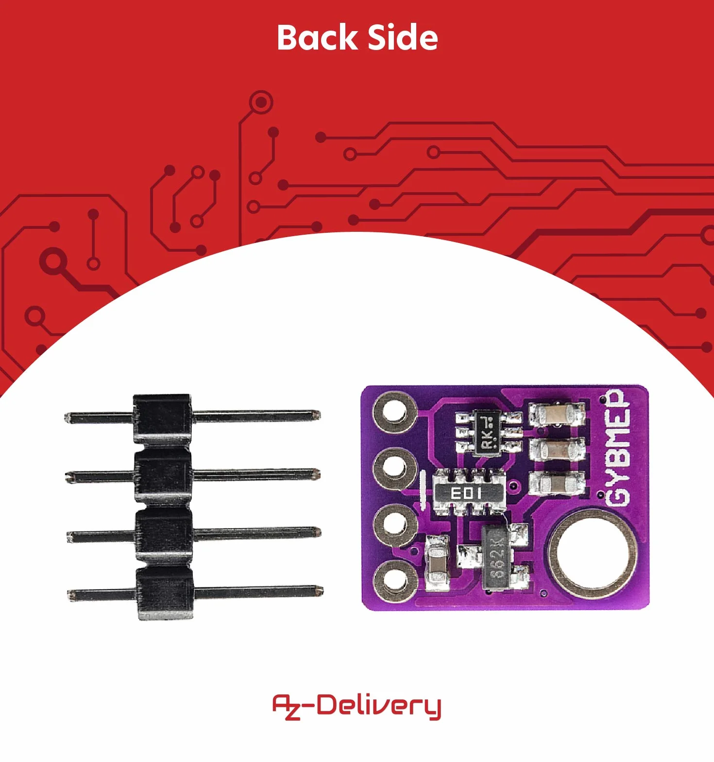 AZDelivery GY-BME280 Czujnik barometryczny do pomiaru temperatury, wilgotności i ciśnienia powietrza kompatybilny z Arduino i Raspberry Pi wraz z e-bookiem!