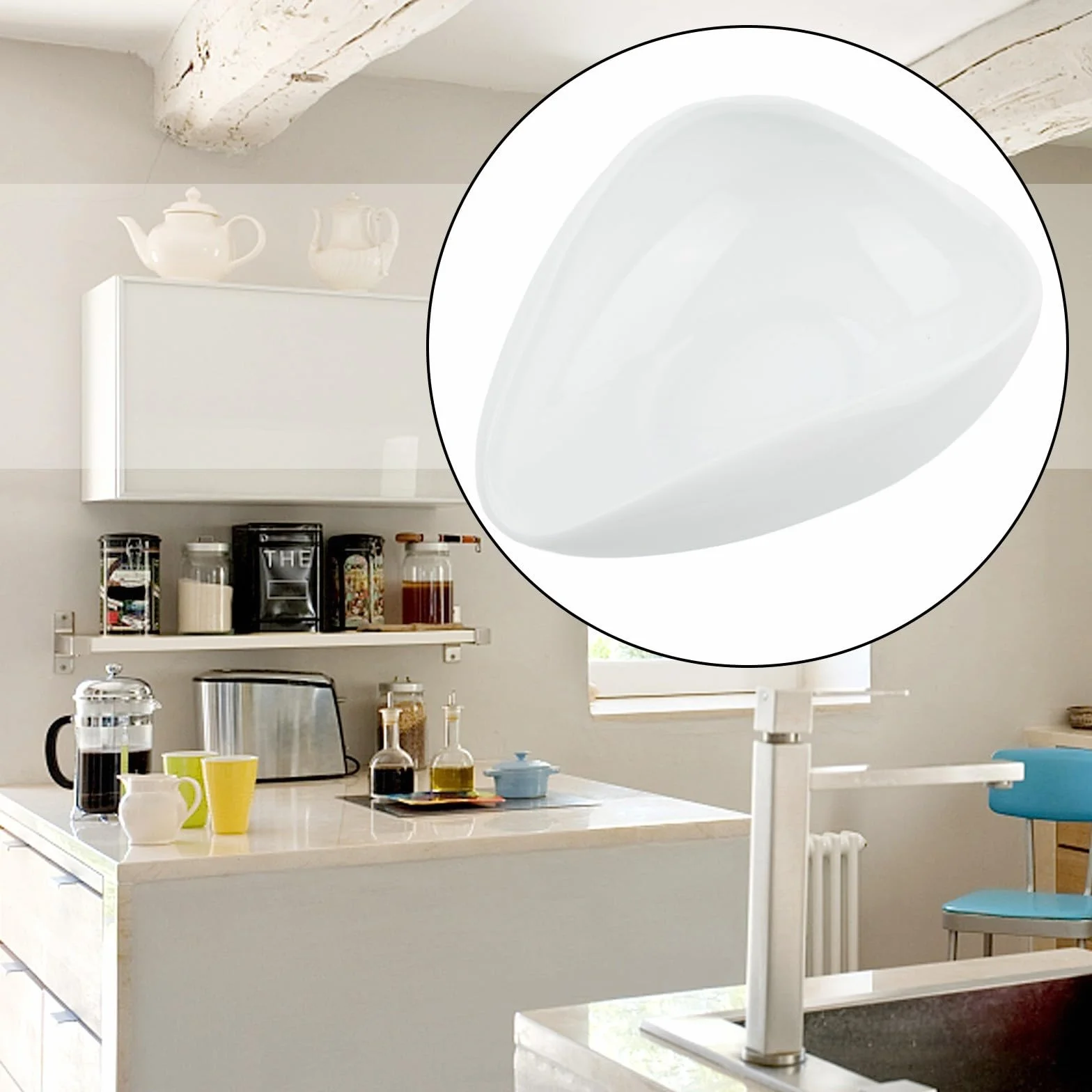 Biały kubek ceramiczny do ważenia kawy 230 ml