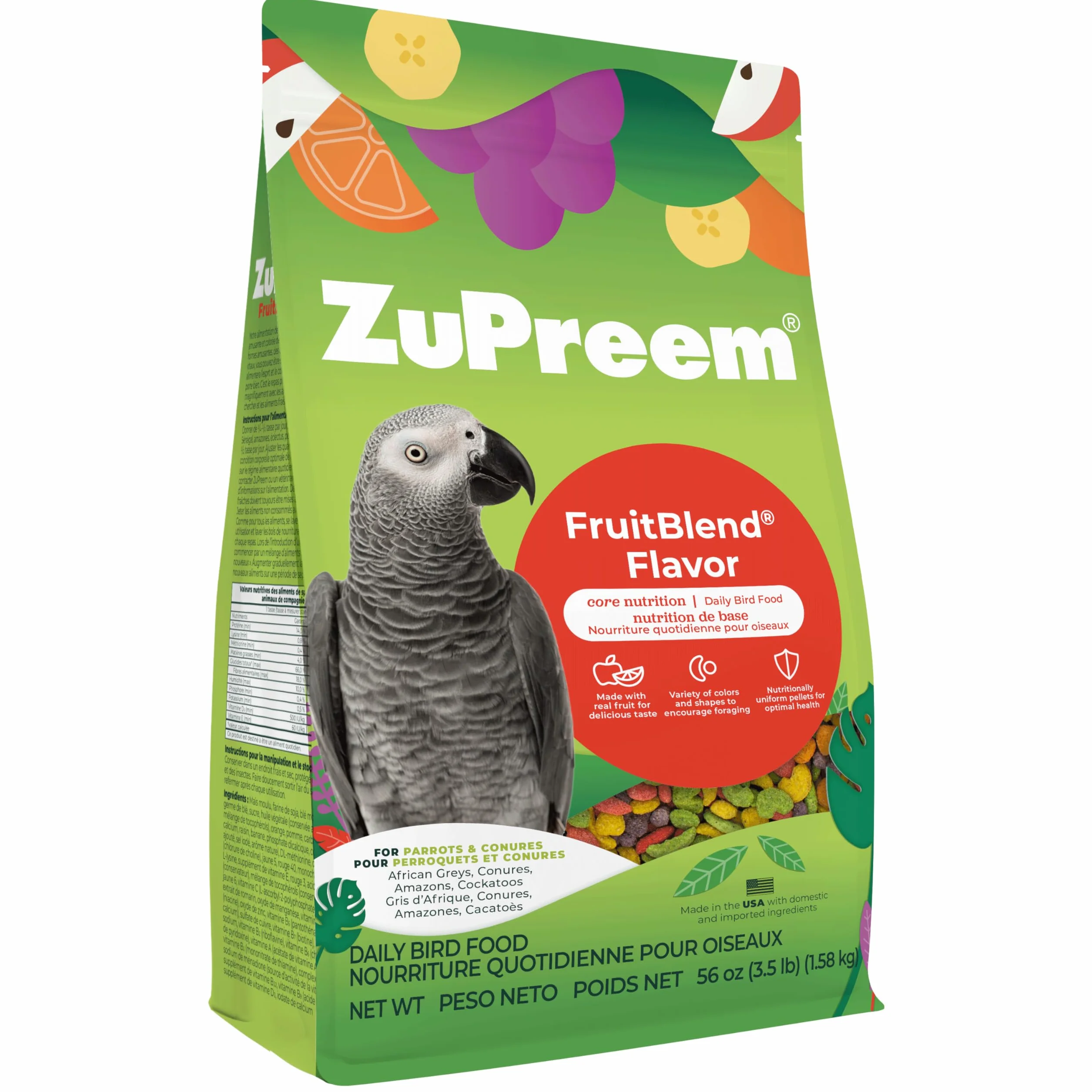 ZuPreem fruitblend Parrot Sittiche mittel groß 3,5 LB