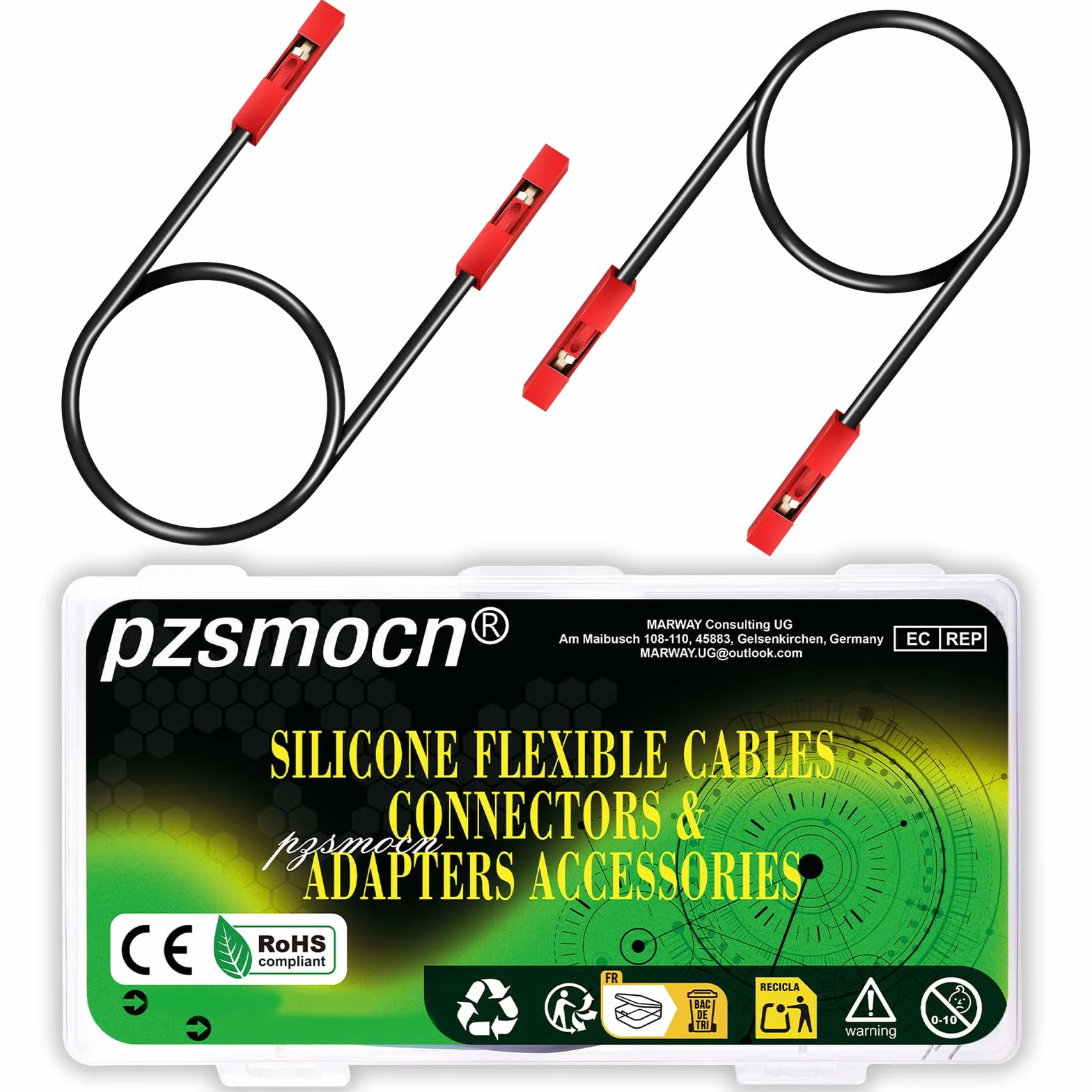 Elastyczny silikonowy kabel Jumper Wire 24AWG 20 cm 40 sztuk do złączy Dupont 2,54 mm