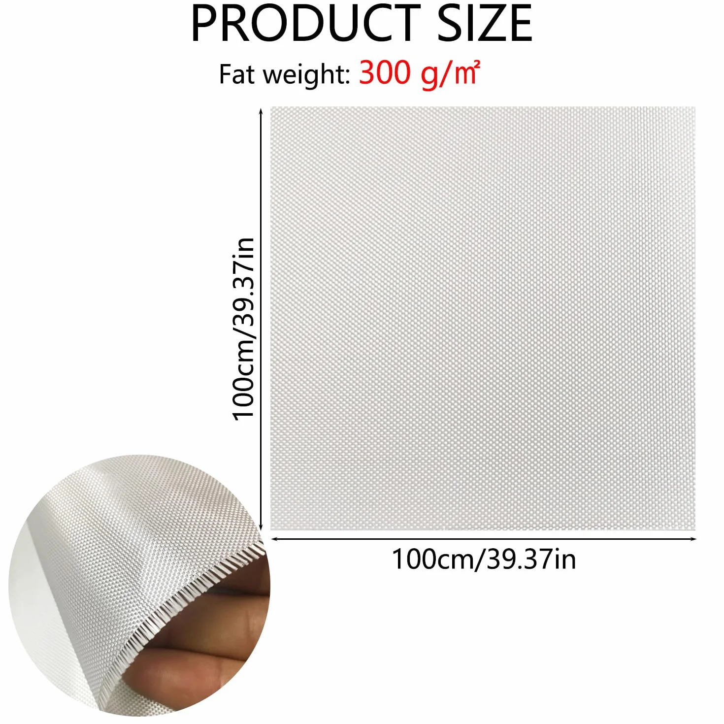 Zestaw z włókna szklanego 300 g/m² żywica epoksydowa tkanina z włókna szklanego o powierzchni do samolotu RC samochód deska surfingowa basen naprawa 1 m² (300 g/m²)