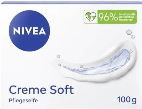 Nivea Creme miękkie mydło pielęgnacyjne, odżywcze i nawilżające mydło do rąk z olejkiem migdałowym, mydło w stanie stałym do delikatnego czyszczenia i delikatnej pielęgnacji (100 g)