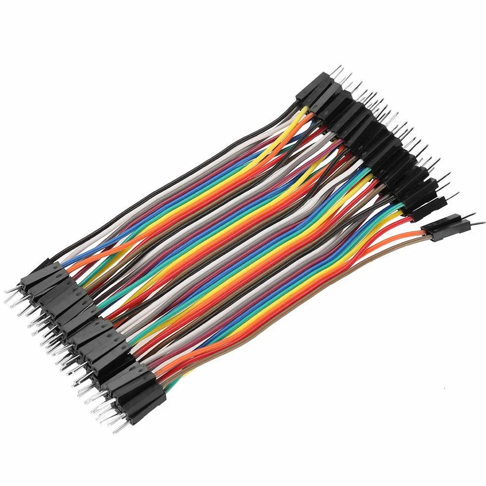 Akozon Breadboard Kable 40pin Zestaw Przewodów Połączeniowych 10cm Męski Żeński