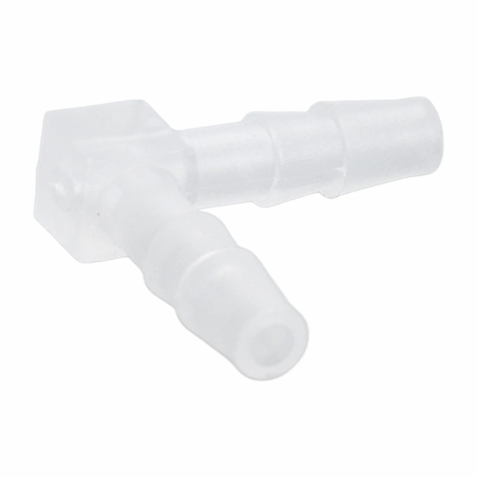 10 Szt. Plastikowy Króciec do Węża 90 Stopni Kolanko L, Równe Złącze Kolczaste Splicer Adapter Union Adapter(4mm)