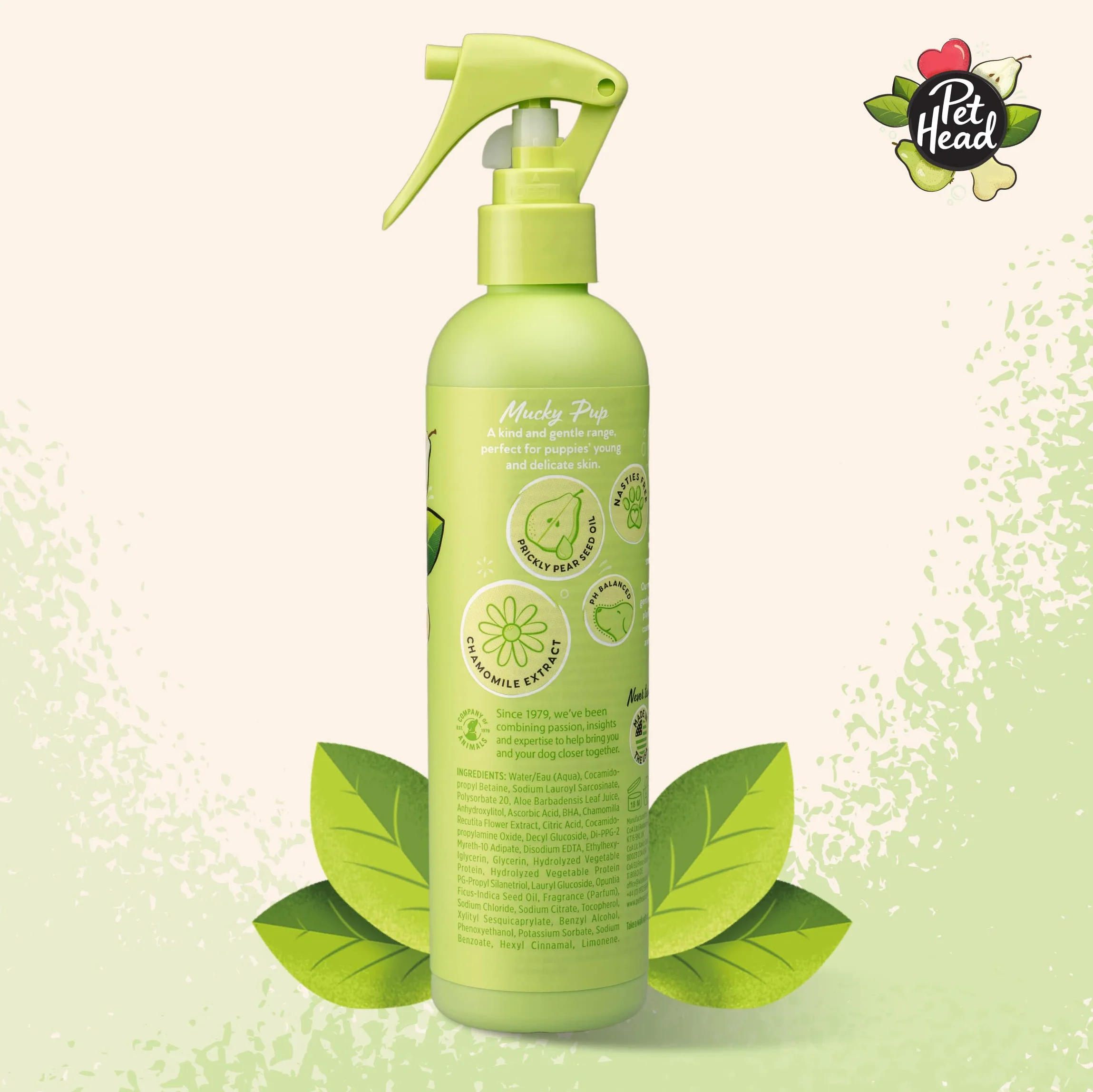 Pet Head Puppy Deodoriser Spray, Mucky Puppy Spray for Puppies from 8 Weeks Green, 90233A, 300ml (Pack of 1)