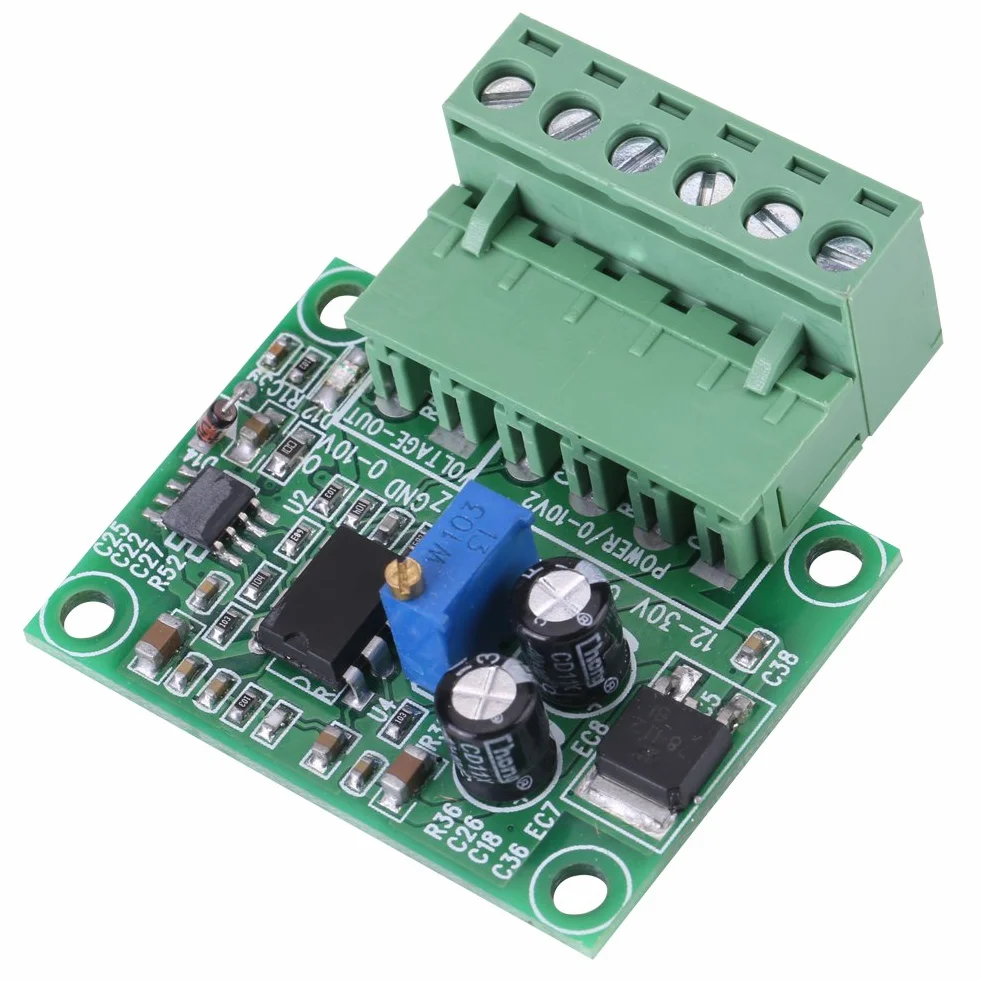 0-10KHz do 0-10V moduł konwertera częstotliwości na napięcie F/V płytka cyfrowo-analogowa do przełączania PLC i przetwornicy częstotliwości