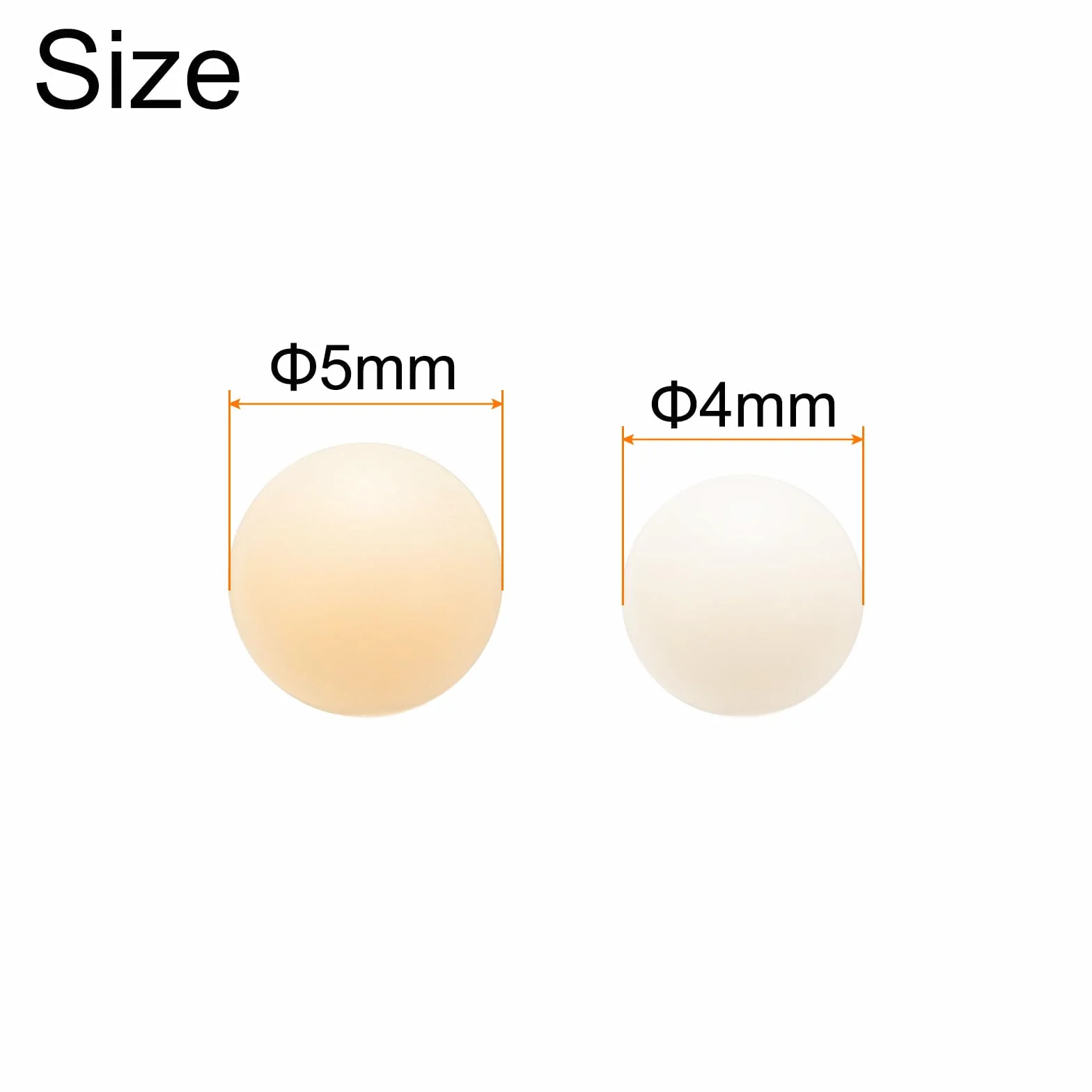 QUARKZMAN 24 szt. Nylonowe kulki łożyskowe 4mm 5mm stałe plastikowe kulki, precyzyjne mini nylonowe kulki