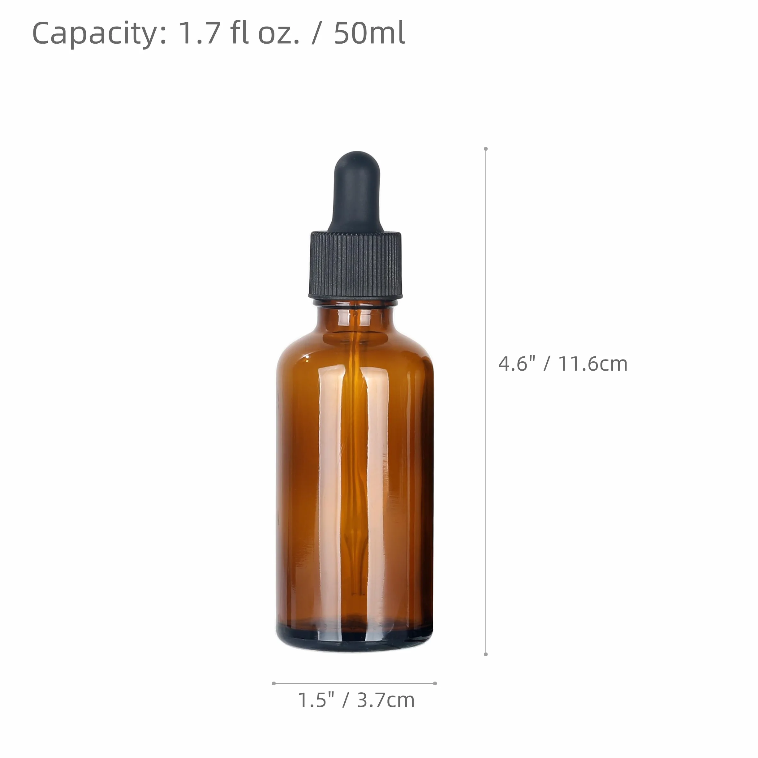 Magic Season Butelki na olejki eteryczne - bursztynowe / 50 ml z zakraplaczem/2 szt