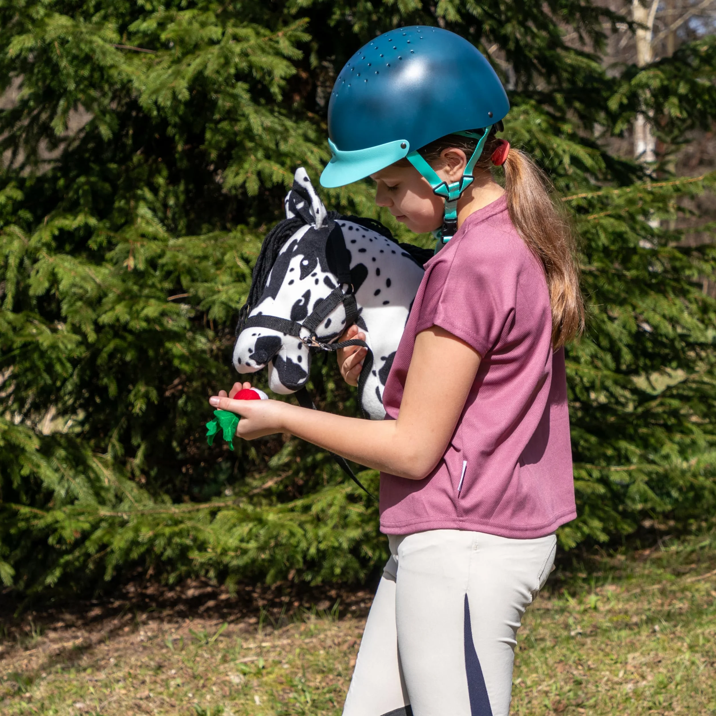 SKIPPI Hobby Horse zestaw smakołyków, warzyw i owoców, dla konia kijowego, akcesoria hobbystyczne, marchewka, kapusta, jabłka, rzodkiewka i cukier w kostkę