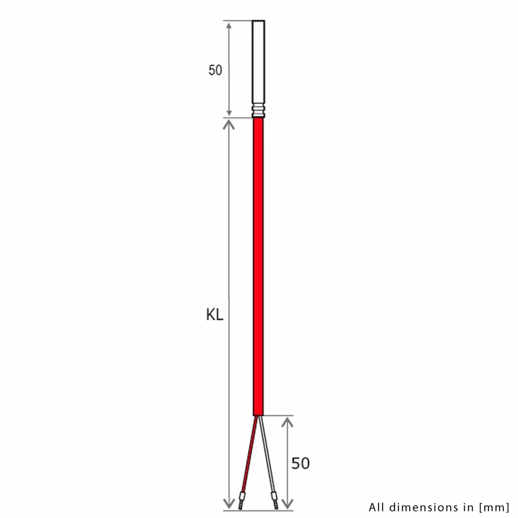 iOVEO NTC 10KOHM czujnik temperatury z przewodem silikonowym do 200°C, 3 metry