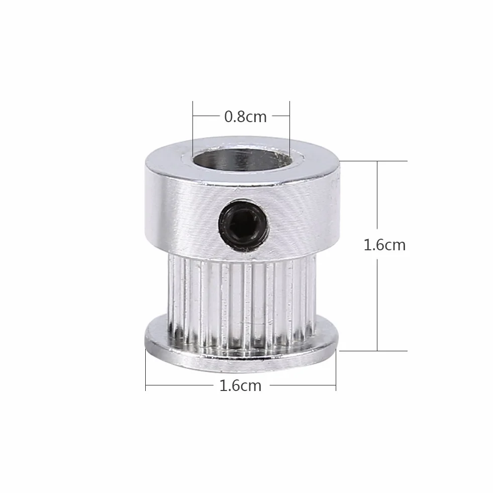 2 szt. aluminiowe koła zębate pasa rozrządu 20 ząbków kołnierz synchroniczne koło 8 mm otwór do drukarki 3D